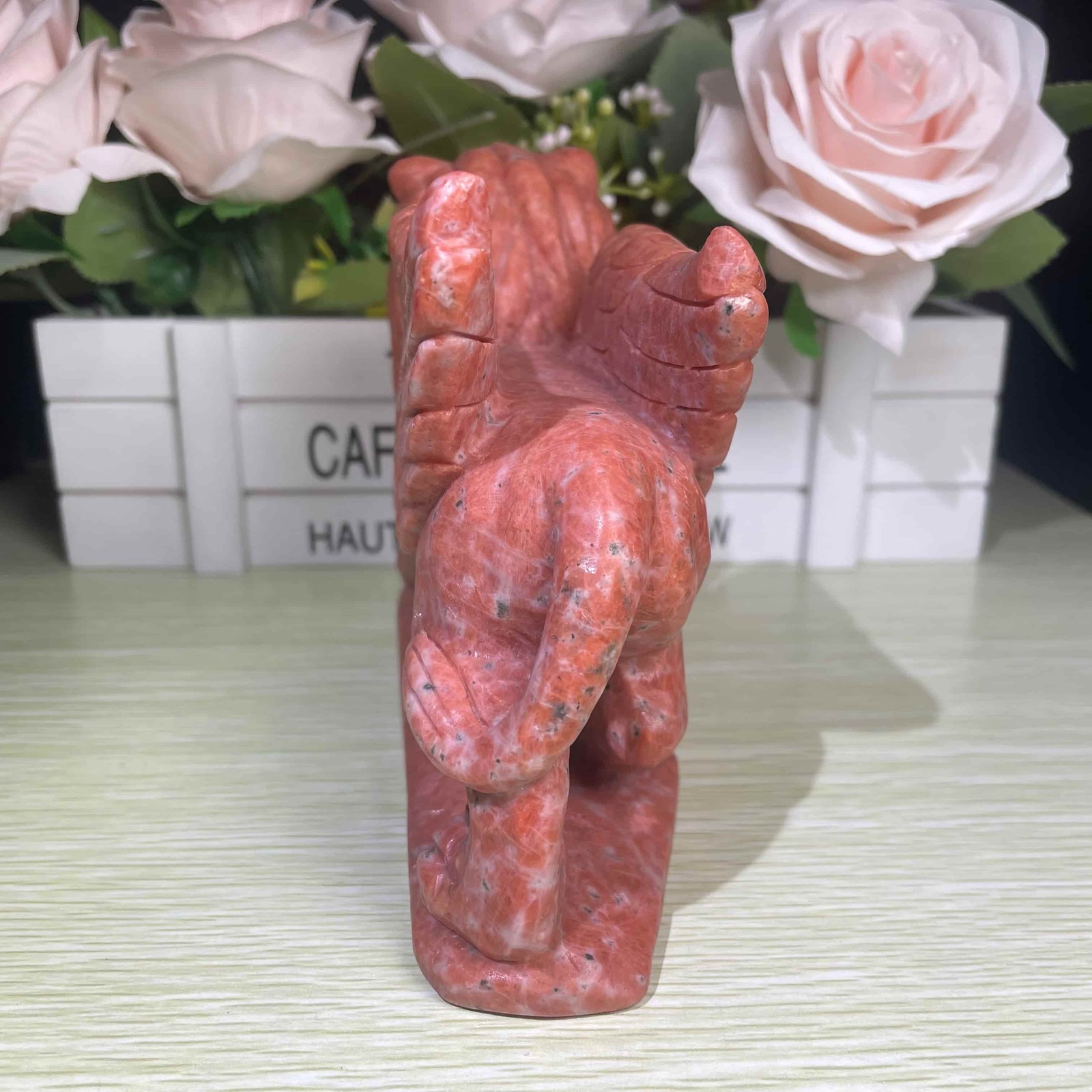2.9LB 6.2” Natural Sun Stone Lion Cross Ornament Quartz Crystal