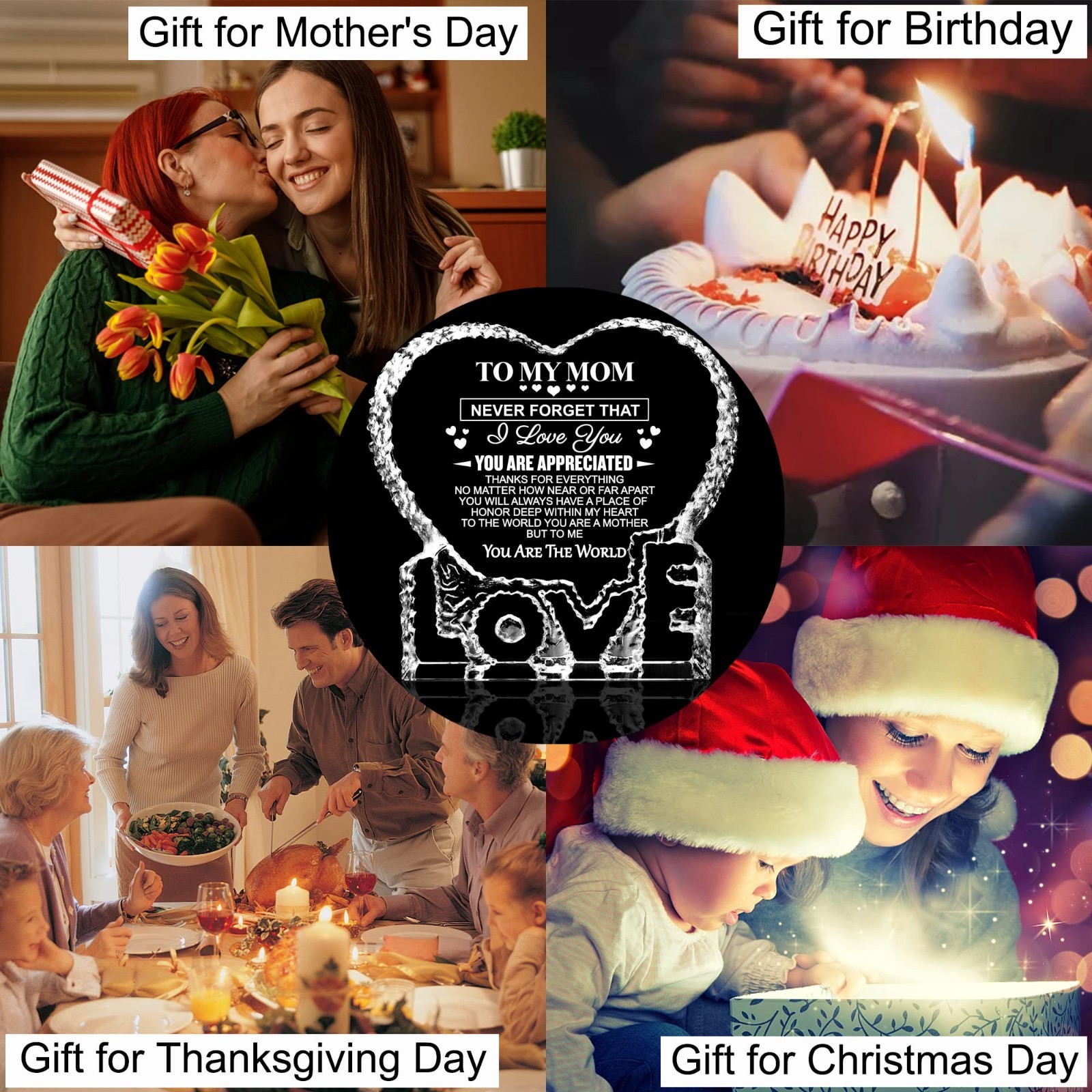 Crystal Keepsake Gift for Mom – Perfect for Mother’s Day, Birthdays & Anniversar