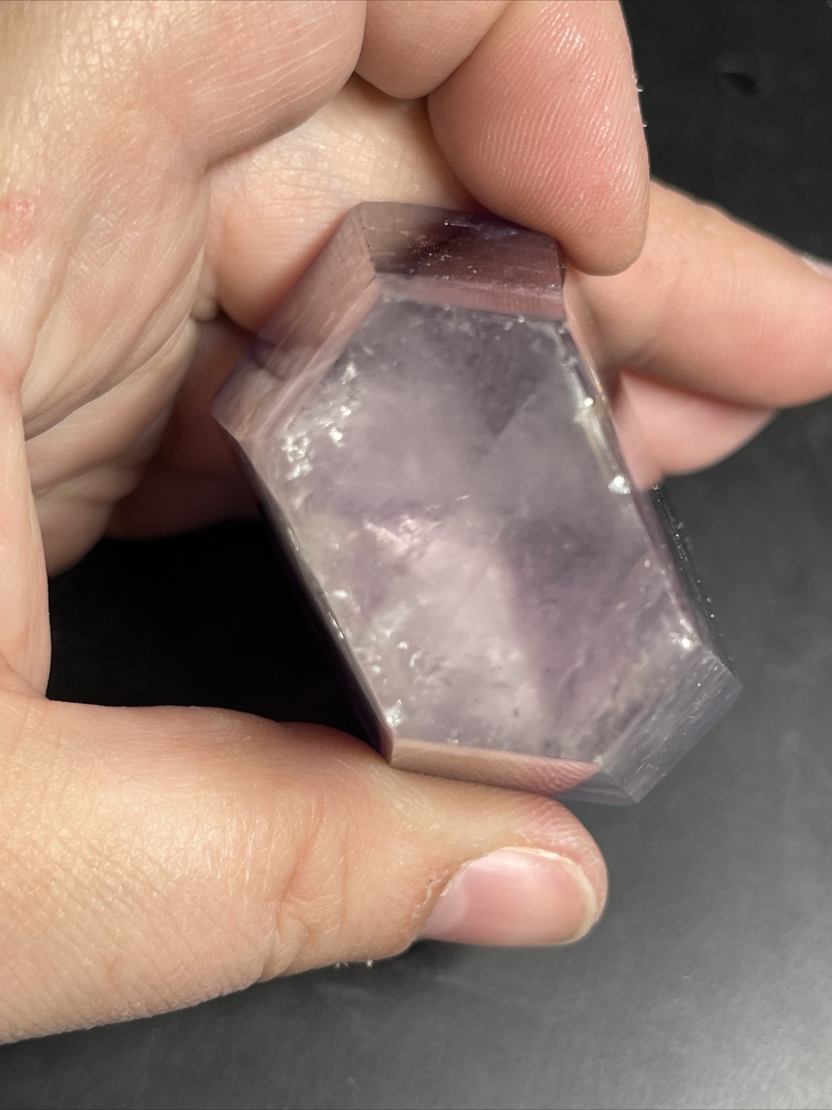 Phantom Smoky Amethyst Crystal Generator Tower 2.2in x 2in x 1.2in 105g