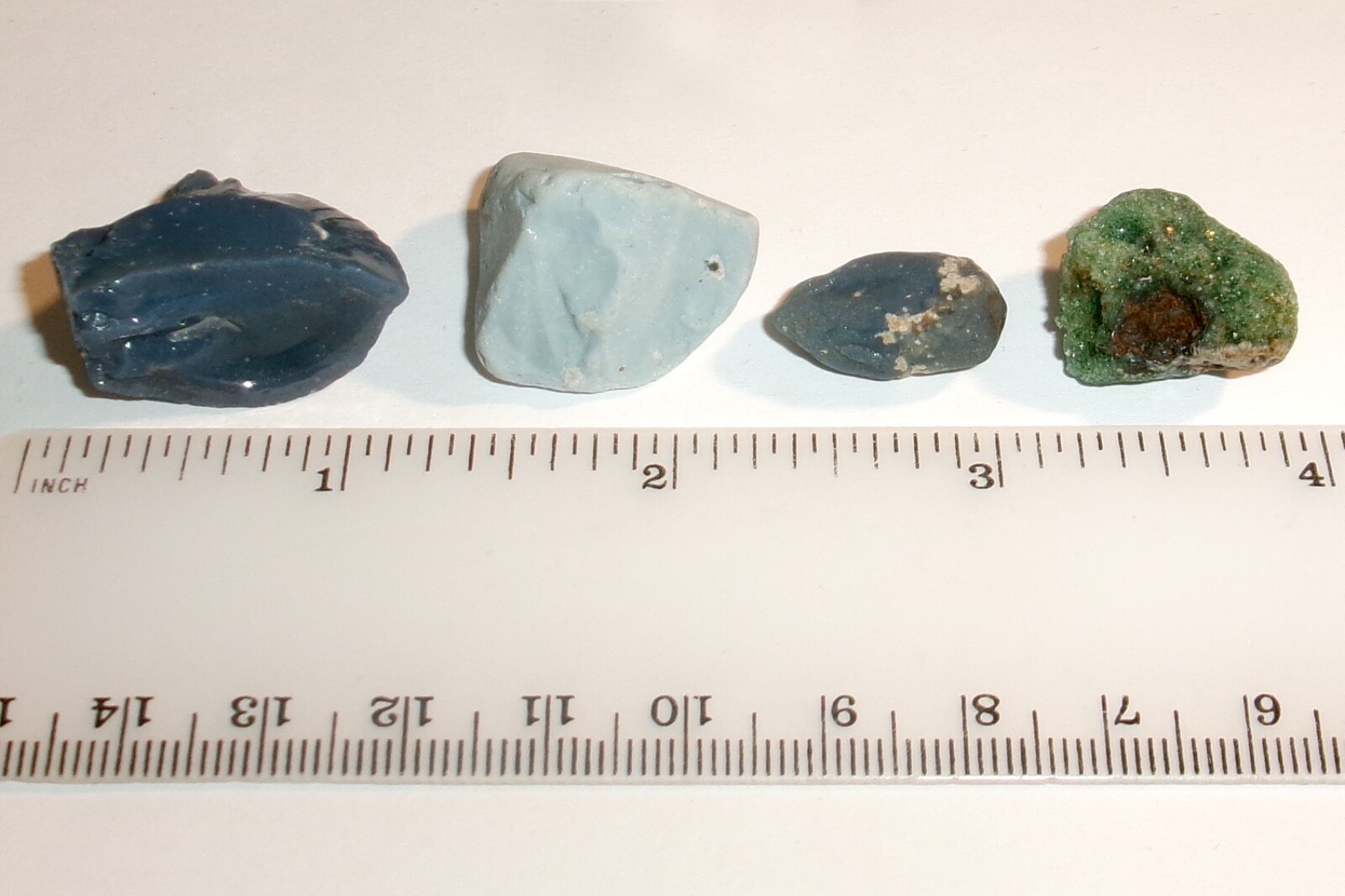 Leland Blue Stones and Black Velvet Bag Michigan Iron Ore Slag Glass Gems