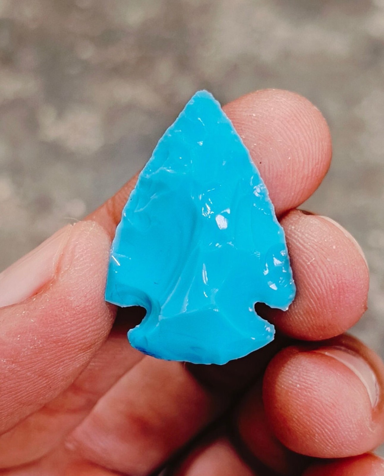 Turquoise Glass Crystal Arrowhead Spearhead 1–1.25 Inch – Gemstone For Healing