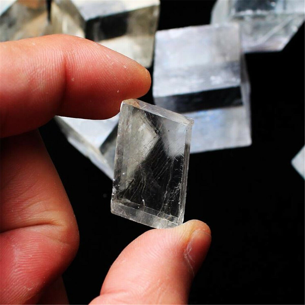 1pc Natural Calcite Clear Crystal Ore Mineral Specimens Stone Optical Research
