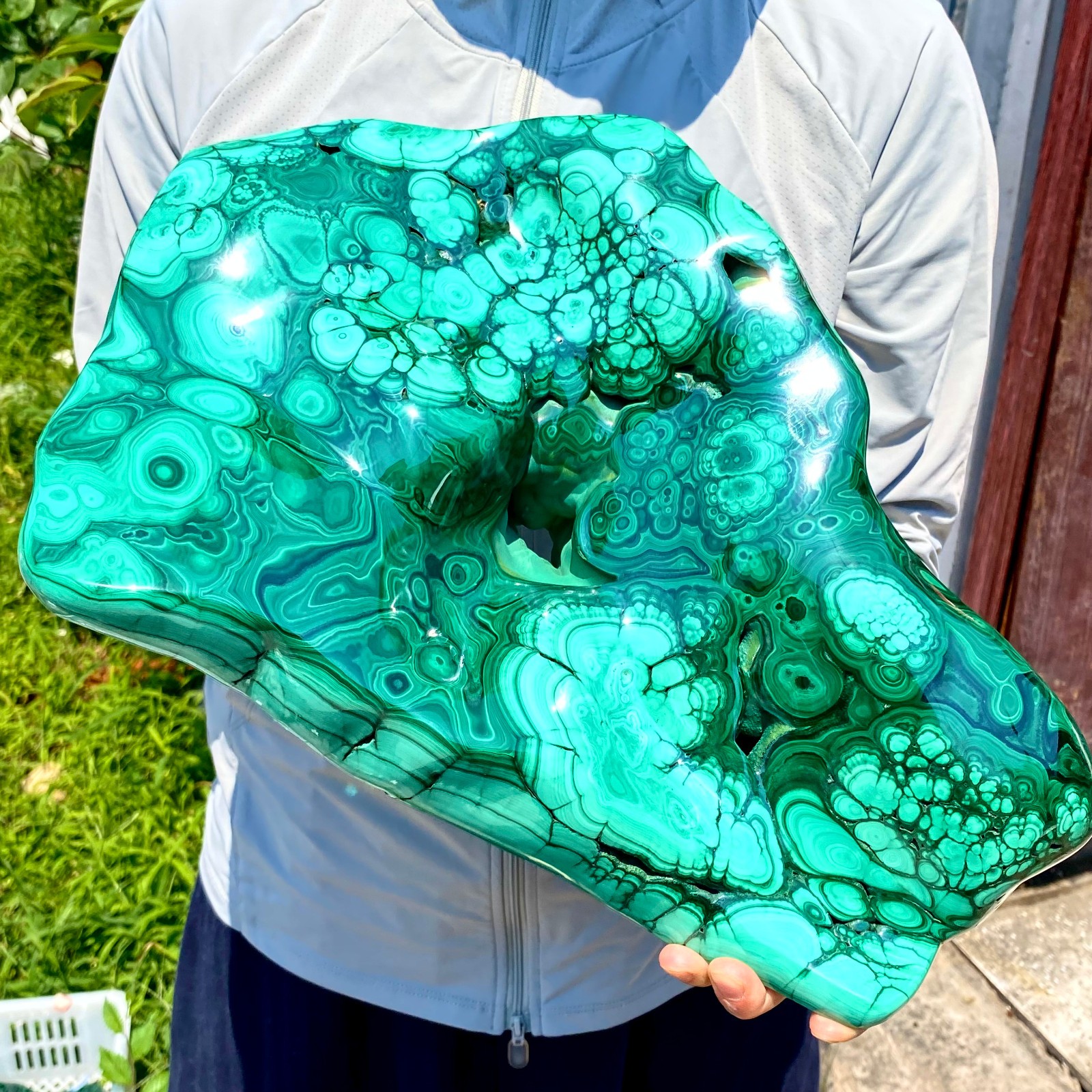 28.88LB TOP Natural Malachite crystal quartz Mineral specimen Reiki gem