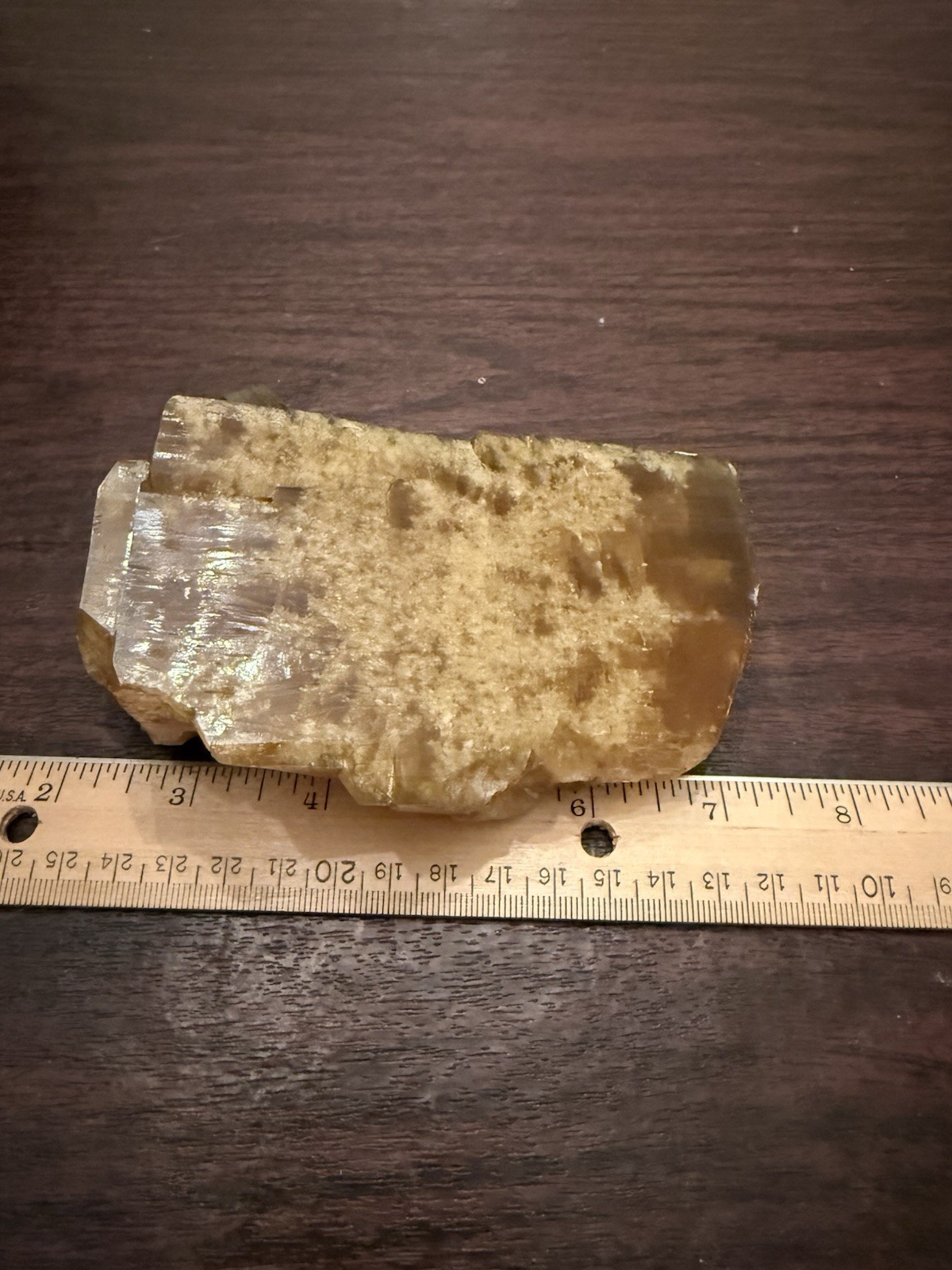 Golden Barite China 2+ Pounds Mineral Specimen With Stand