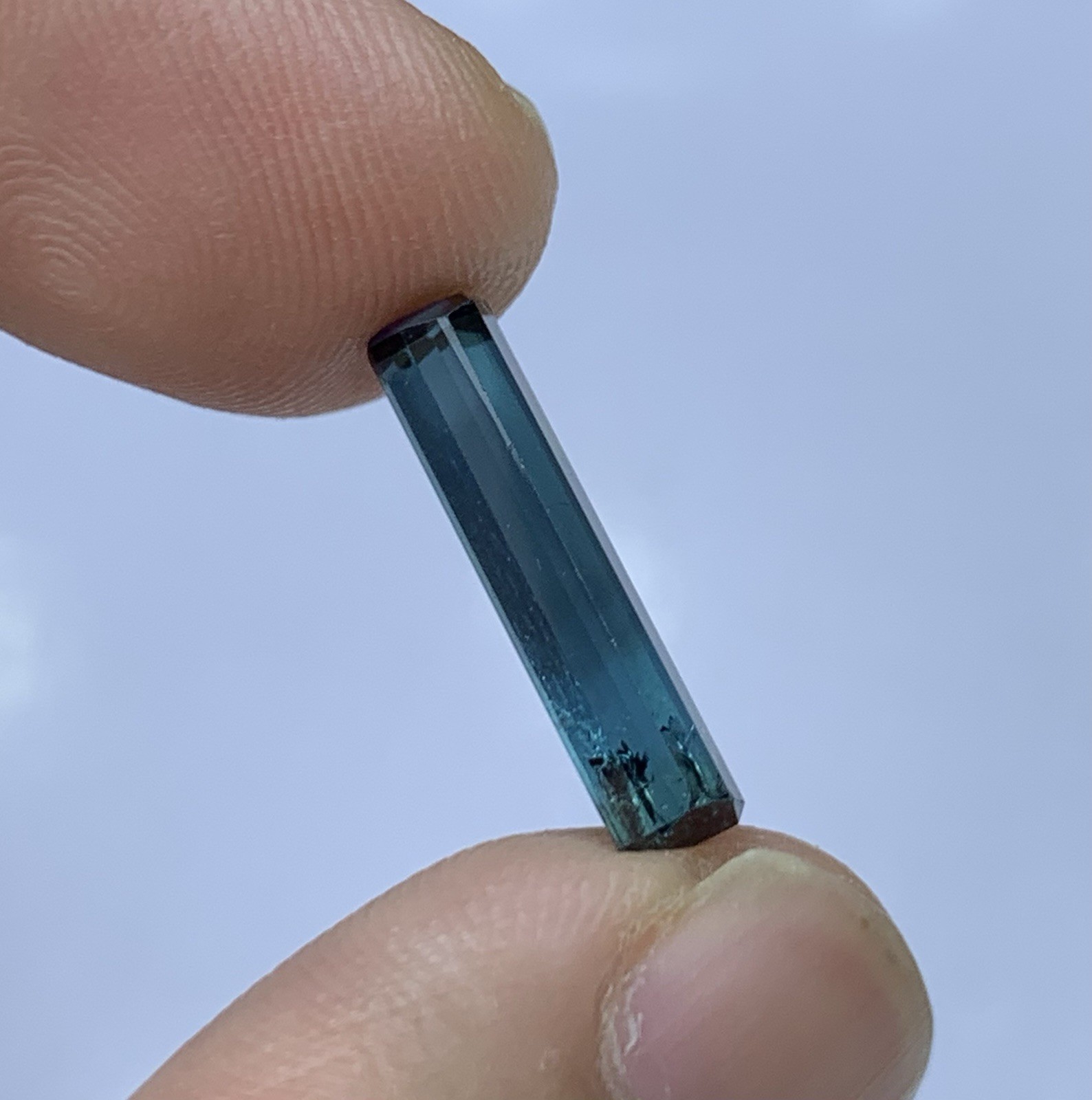 3.15 Carats Blue Tourmaline Faceted Gemstone From Afghanistan.