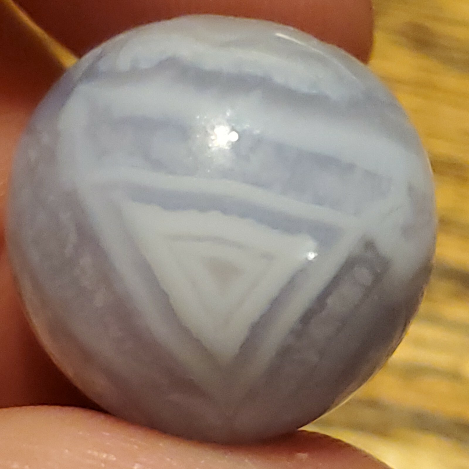 Blue Lace Agate Sphere Ball Orb Marble 20.5mm 14g
