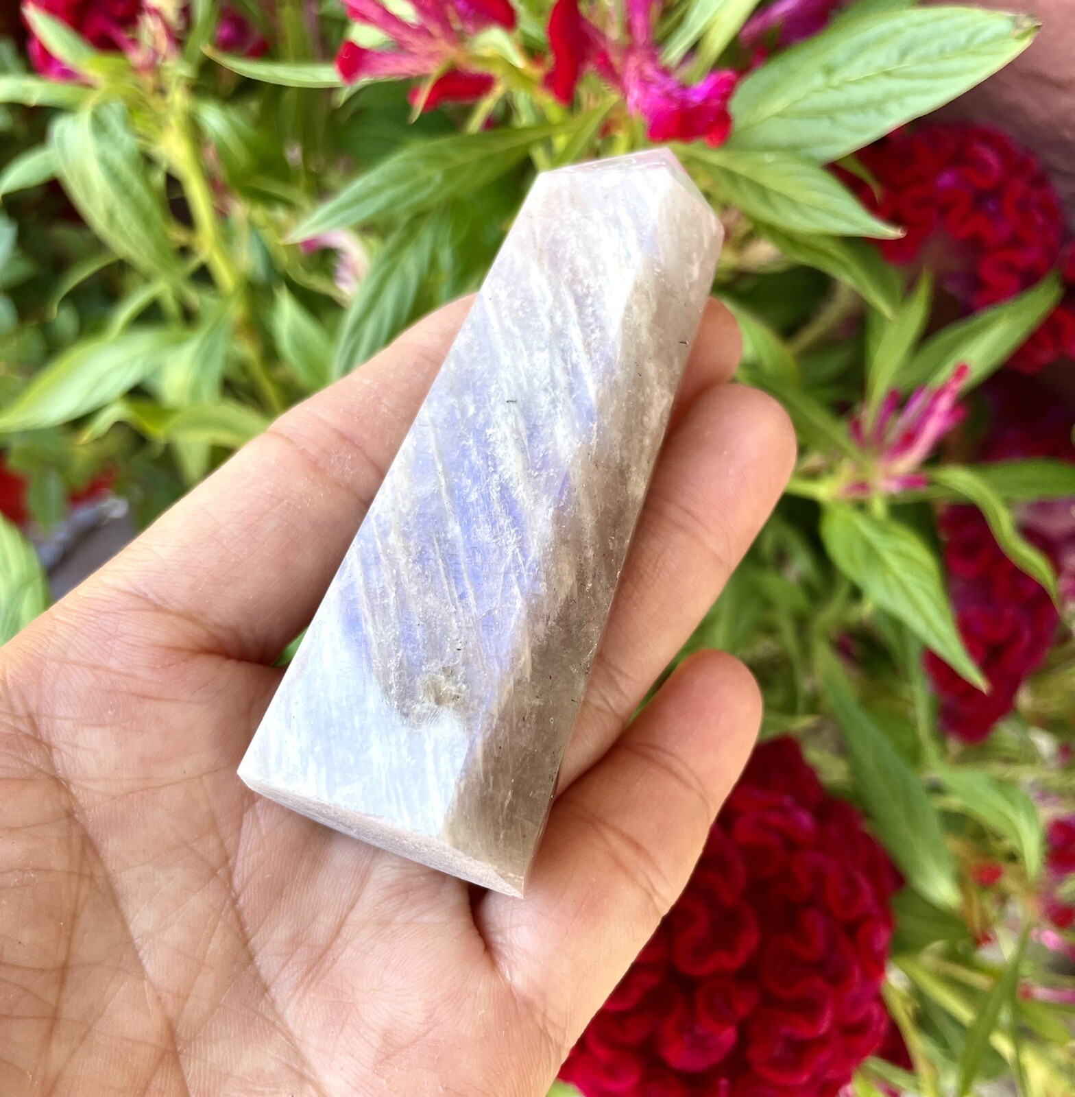 Wholesale Lot 1 Lb Natural Moonstone Obelisk Tower Point Crystal