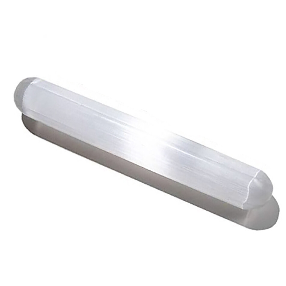 Selenite Crystal Massage Wand 6.5″ Smooth Polished Round Heal Reiki CHARGE Prote