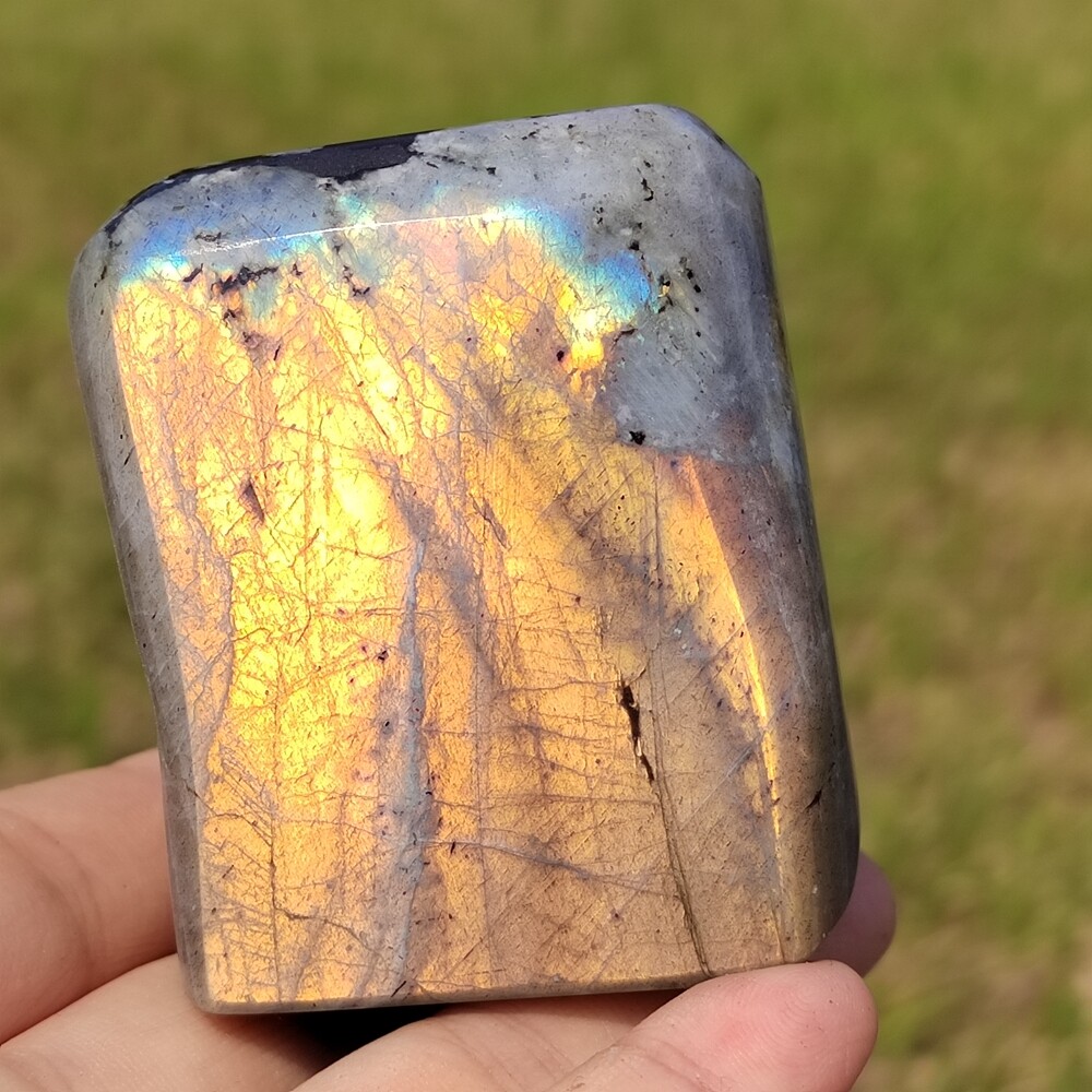 AAA+Natural Labradorite Quartz Crystal Spectrolite Mineral Specimen Healing 283g
