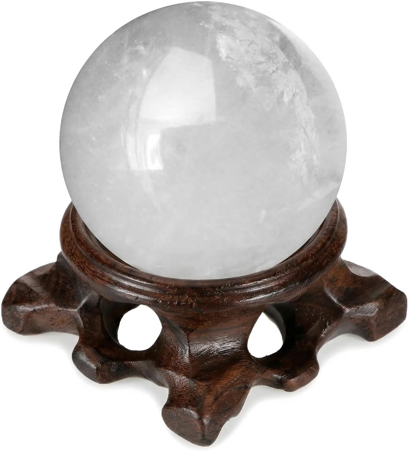 Wooden Stand for Crystal Sphere Quartz Ball Holder Wood Display Stand Base Decor