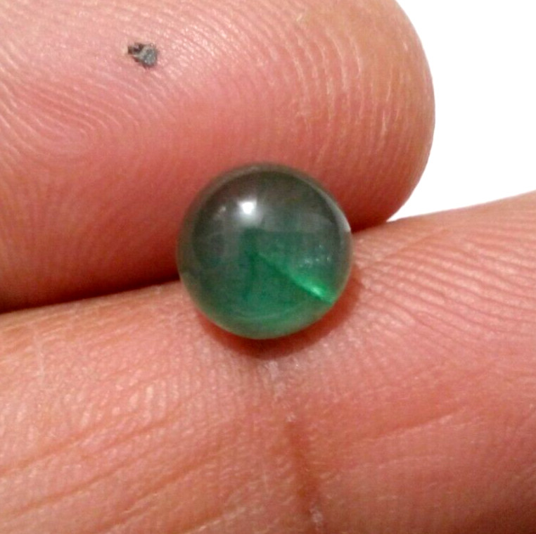 Amazing Zambian Emerald Round Shape 2 Crt Cabochon Natural Green Loose Gemstone