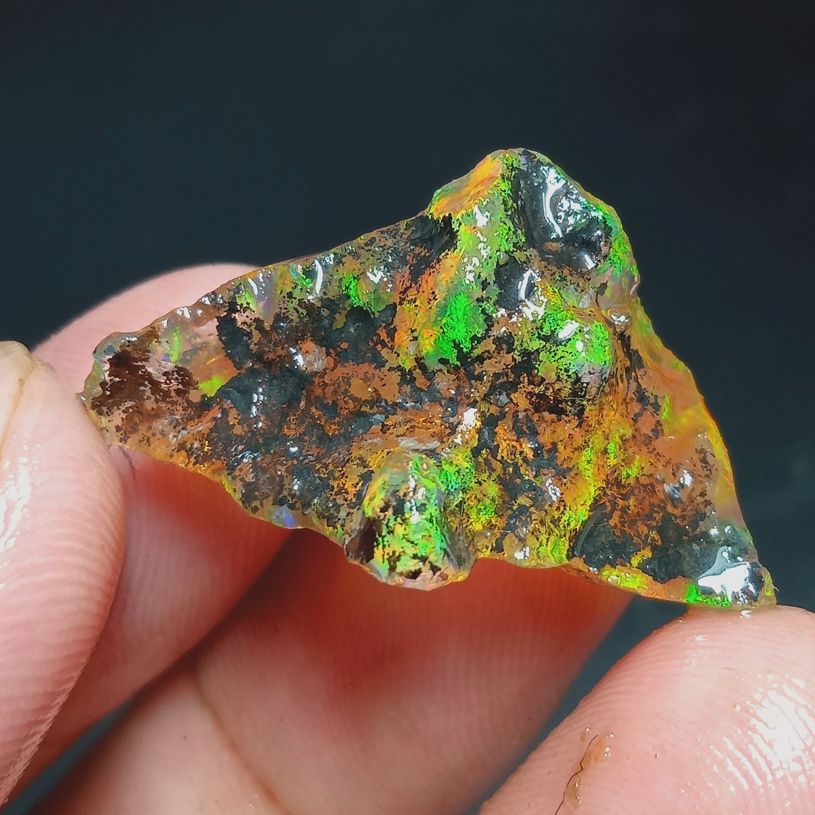 16.50 Ct Natural Ethiopian Welo Crystal Fire Opal Rough 29x15x10mm