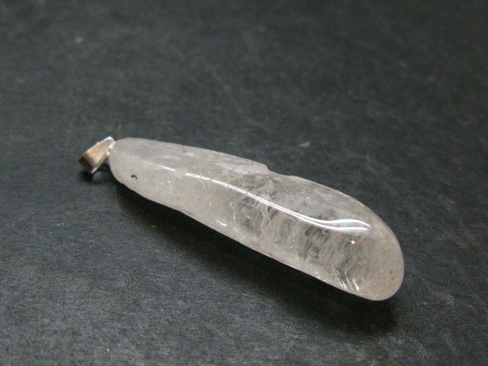 Nice Terminated Danburite Crystal Silver Pendant from Mexico – 2.0″ – 8.51 Grams