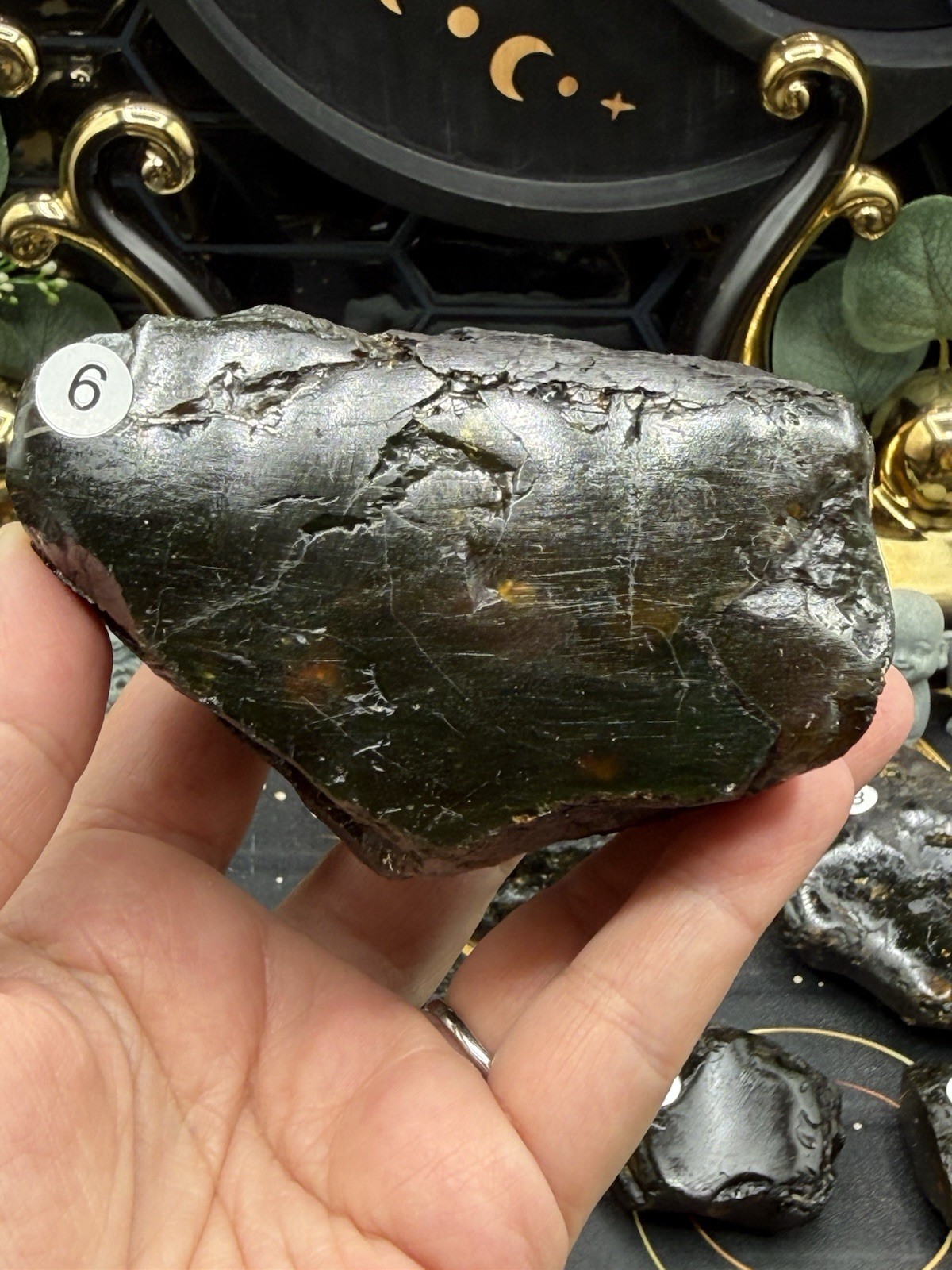 Natural Black Indonesian Amber Uvreaction Great pieces Free ship