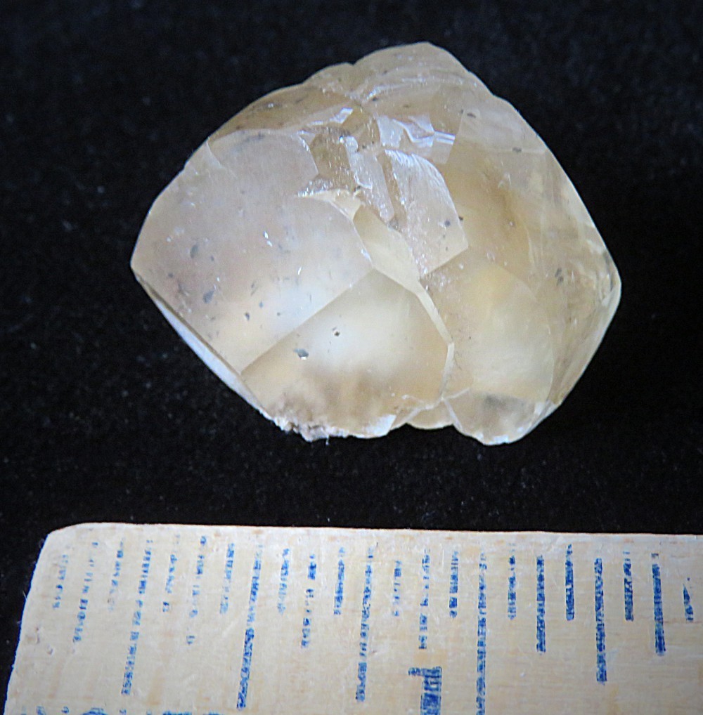 Calcite Crystal w/ Marcasite – 1 1/4″-Berry Quarry, North Vernon, Indiana