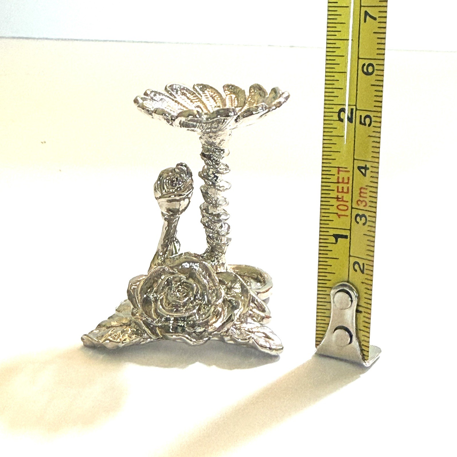 Silver Metal Sphere Ball Globe Ball Stand Display Holder With Flower