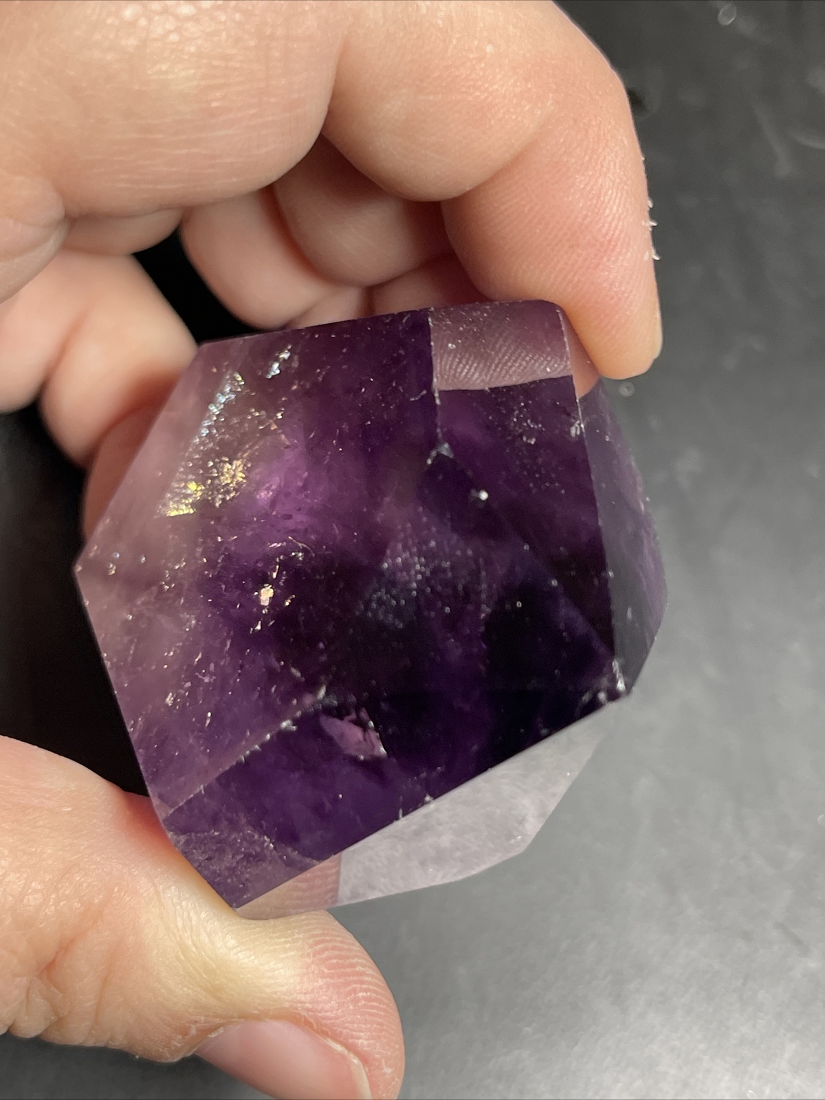 Phantom Smoky Amethyst Crystal Generator Tower 2.2in x 2in x 1.2in 105g