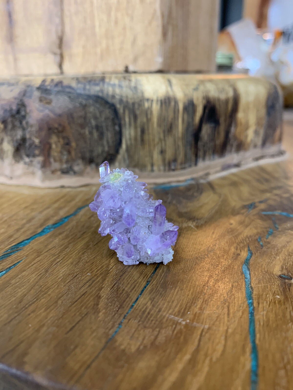 Vintage Mini Purple Lilac Amethyst Crystal Cluster, Veracruz Mexico