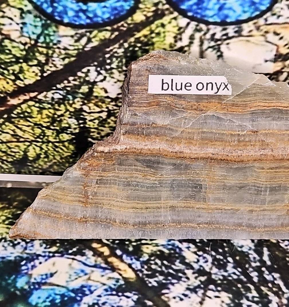 Blue Onyx Slab, Grade A 8.31oz 9in Long