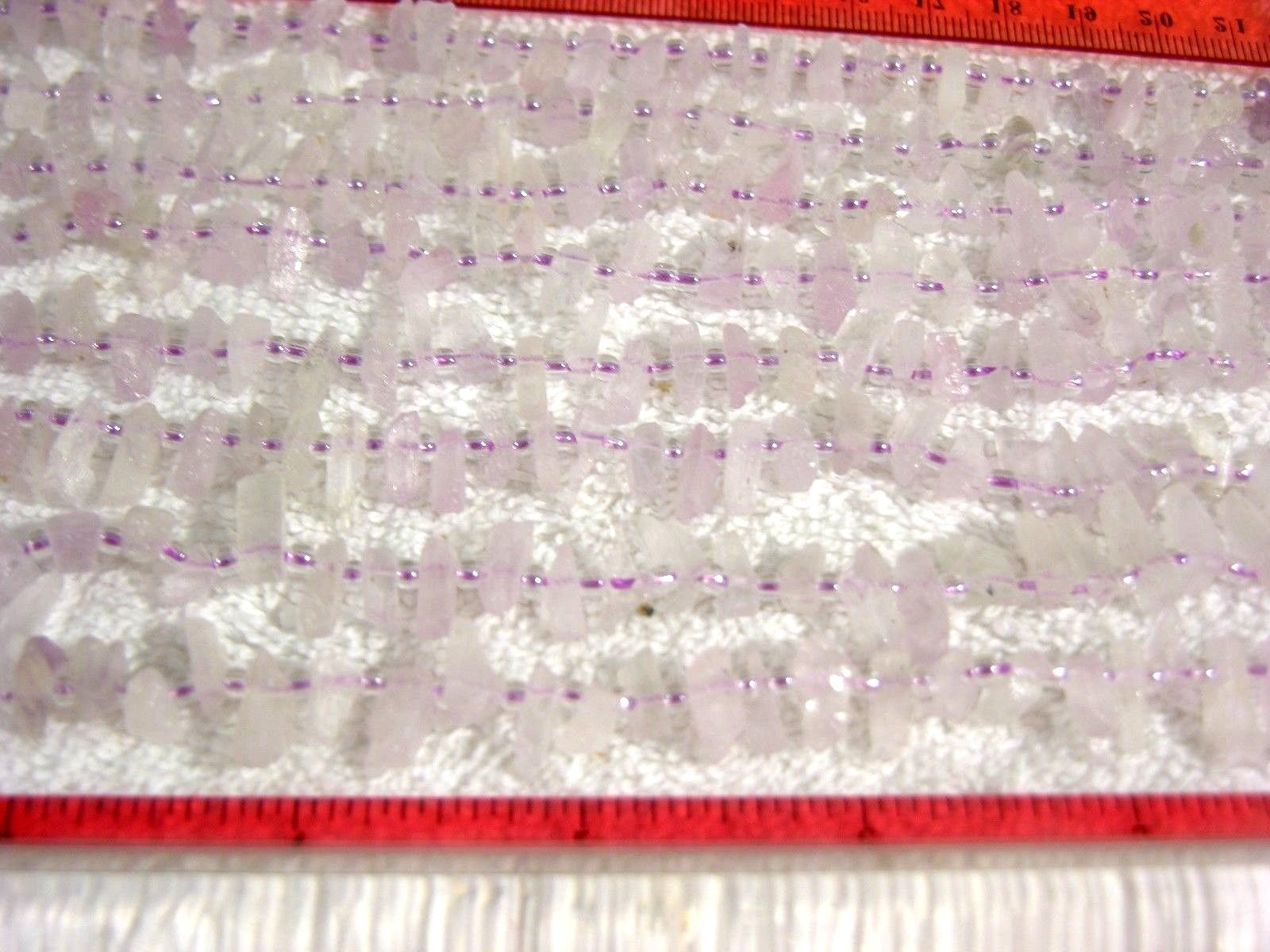 Kunzite crystal DRILLED all natural lite pink/clear 3-15mm 45 pieces per winner