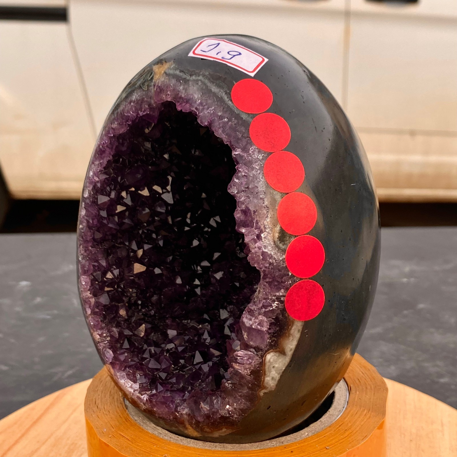 4.2LB Natural amethyst Dinosaur egg Quartz Crystal specimen healing