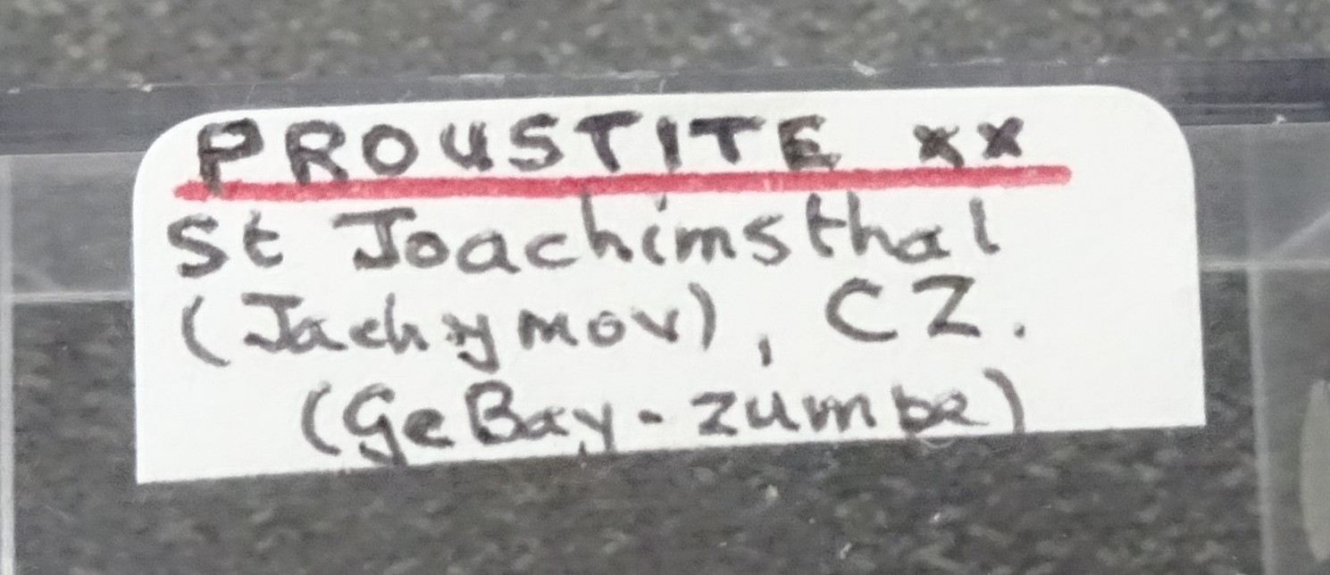 Proustite Crystals, Czech Republic – Mineral Specimen for Sale