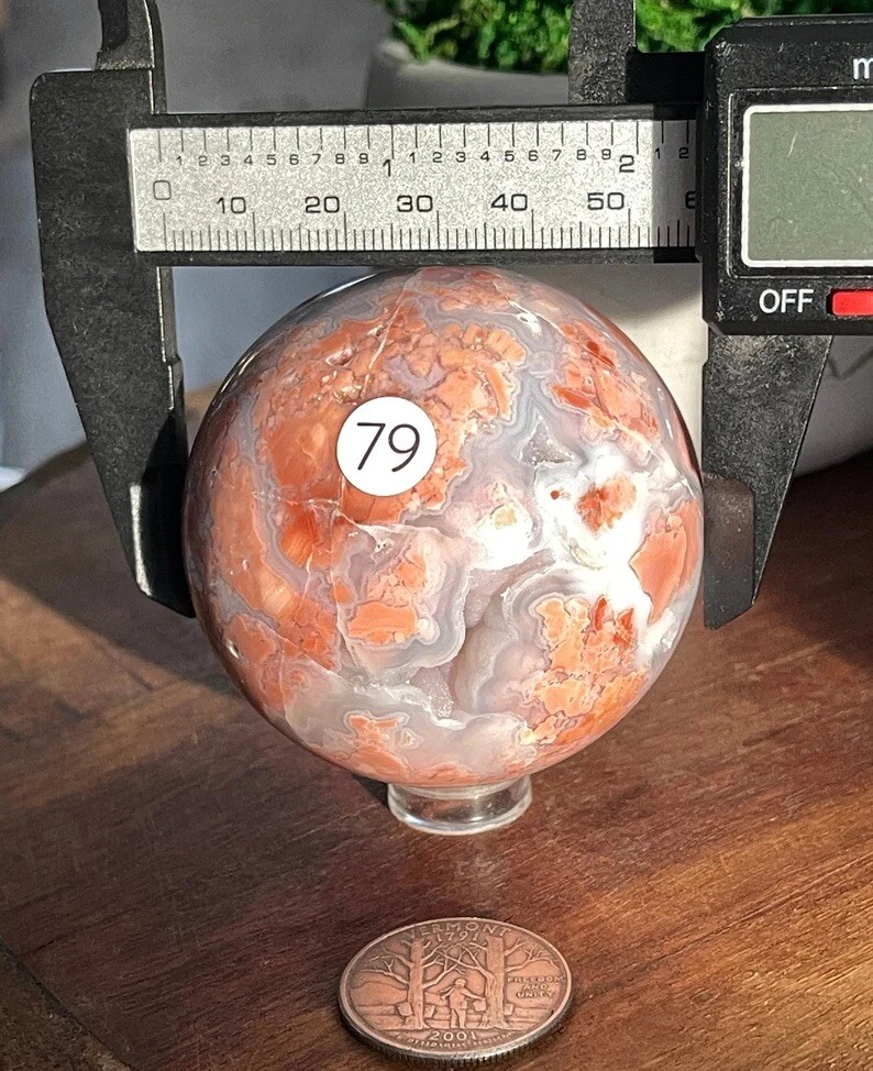 Sugar Druzy Pink Lace Agate Sphere – No. 79