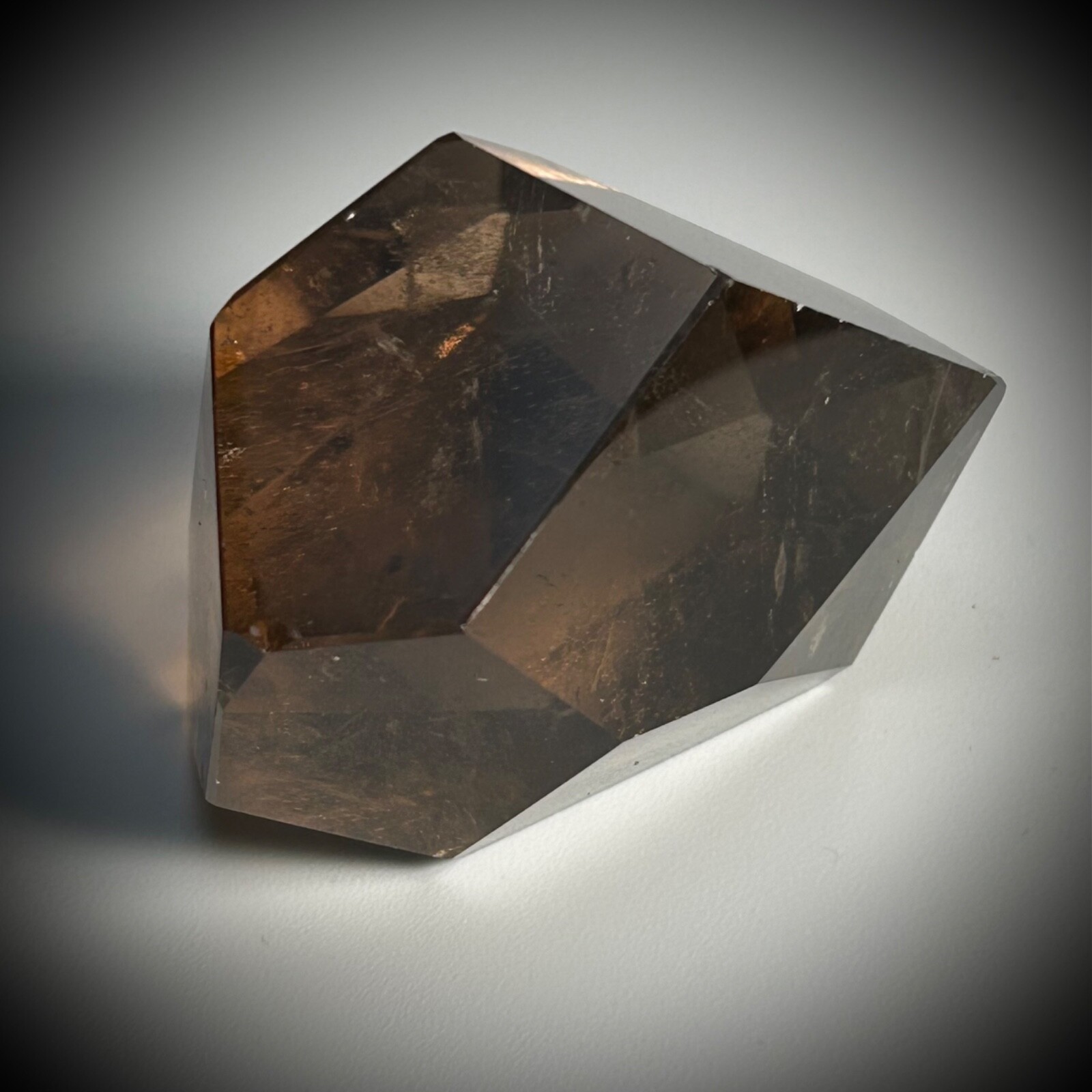2.32″ Smokey Citrine Faceted Geometric Freeform 3.8oz (106 grams)