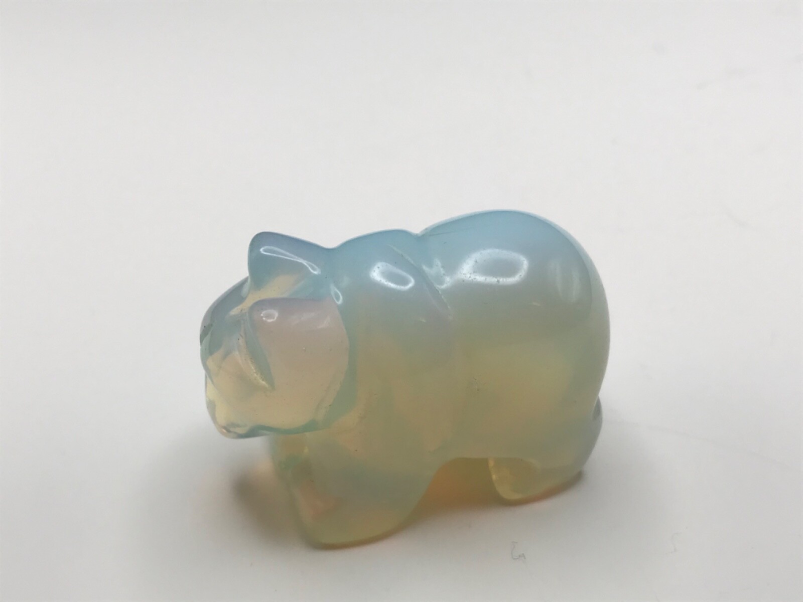 Natural Opalite Bear Crystal Figurine Home Decoration Mineral Specimen