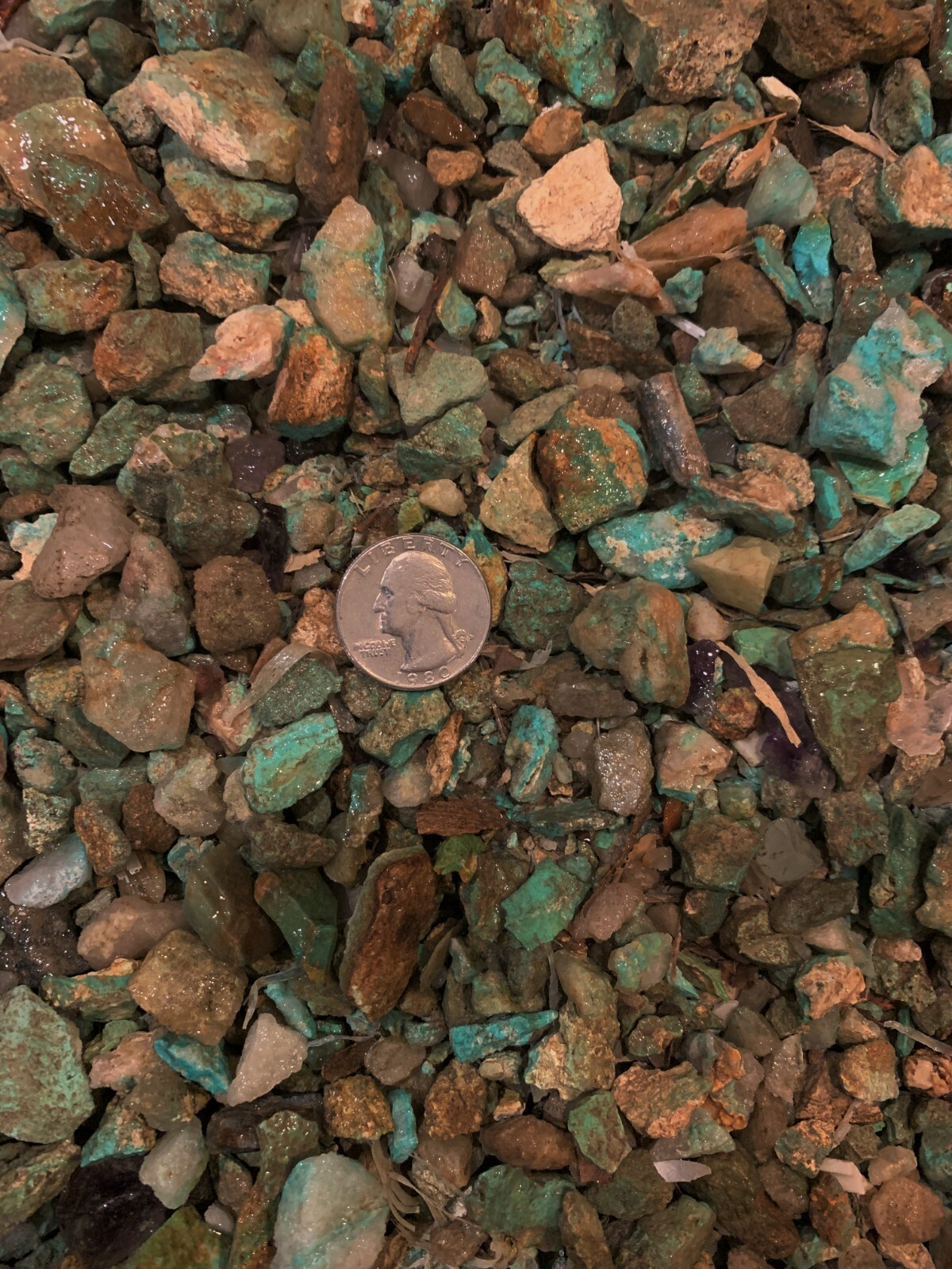 1000 Carat Lots of SMALL Natural Turquoise Rough + a Free Faceted Gemstone