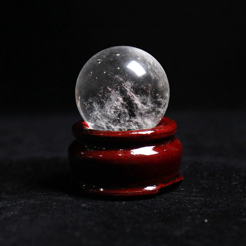 40mm Natural Clear Quartz Crystal Sphere Stone Chakra Healing Energy Ball + Base
