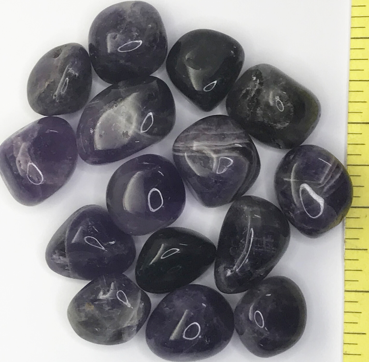 AMETHYST Large (7/8-1-1/4″) amethyst mix polished stones value pack. 1/2 lb