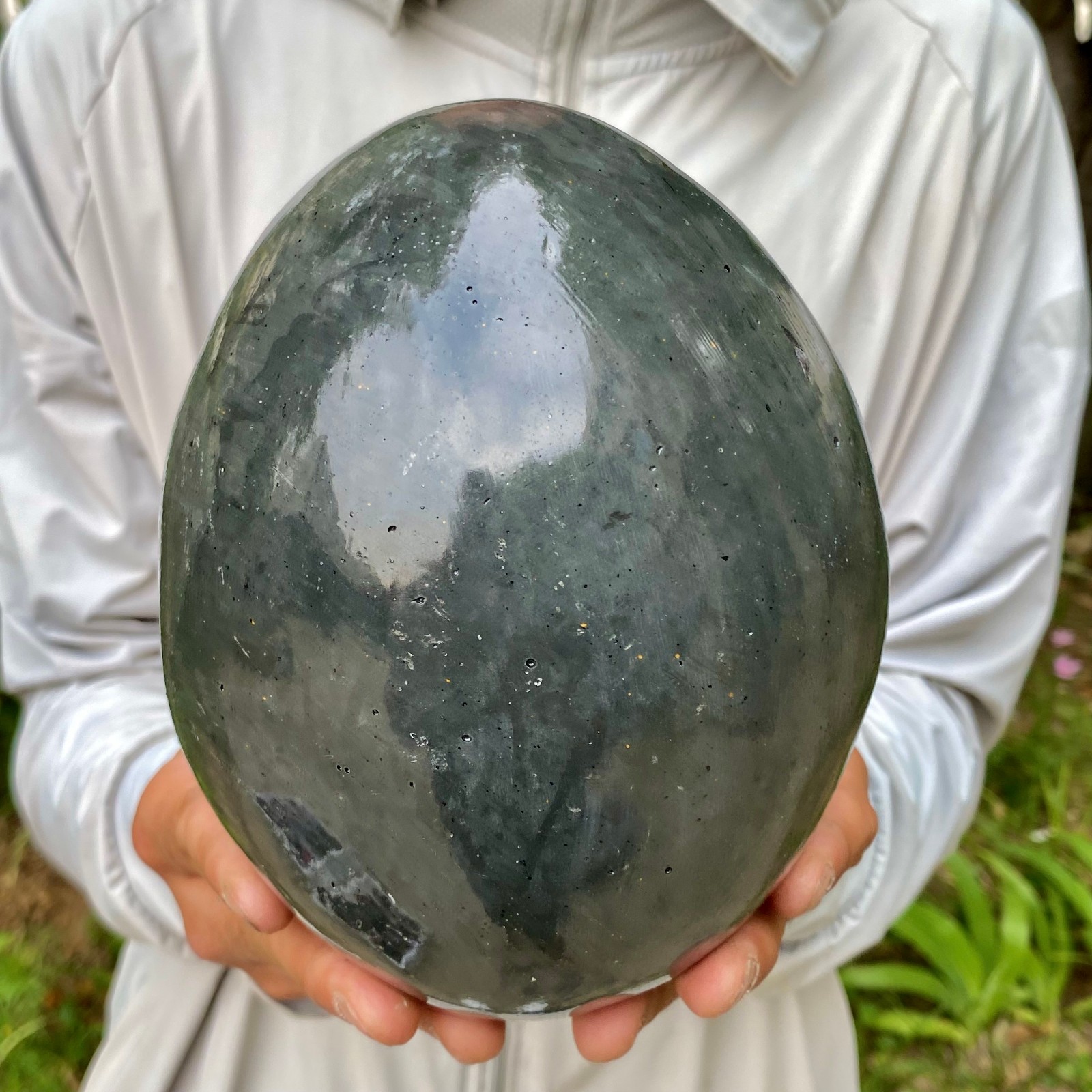 6.59LB High quality Natural Amethyst geode quartz crystal Dinosaur egg healing