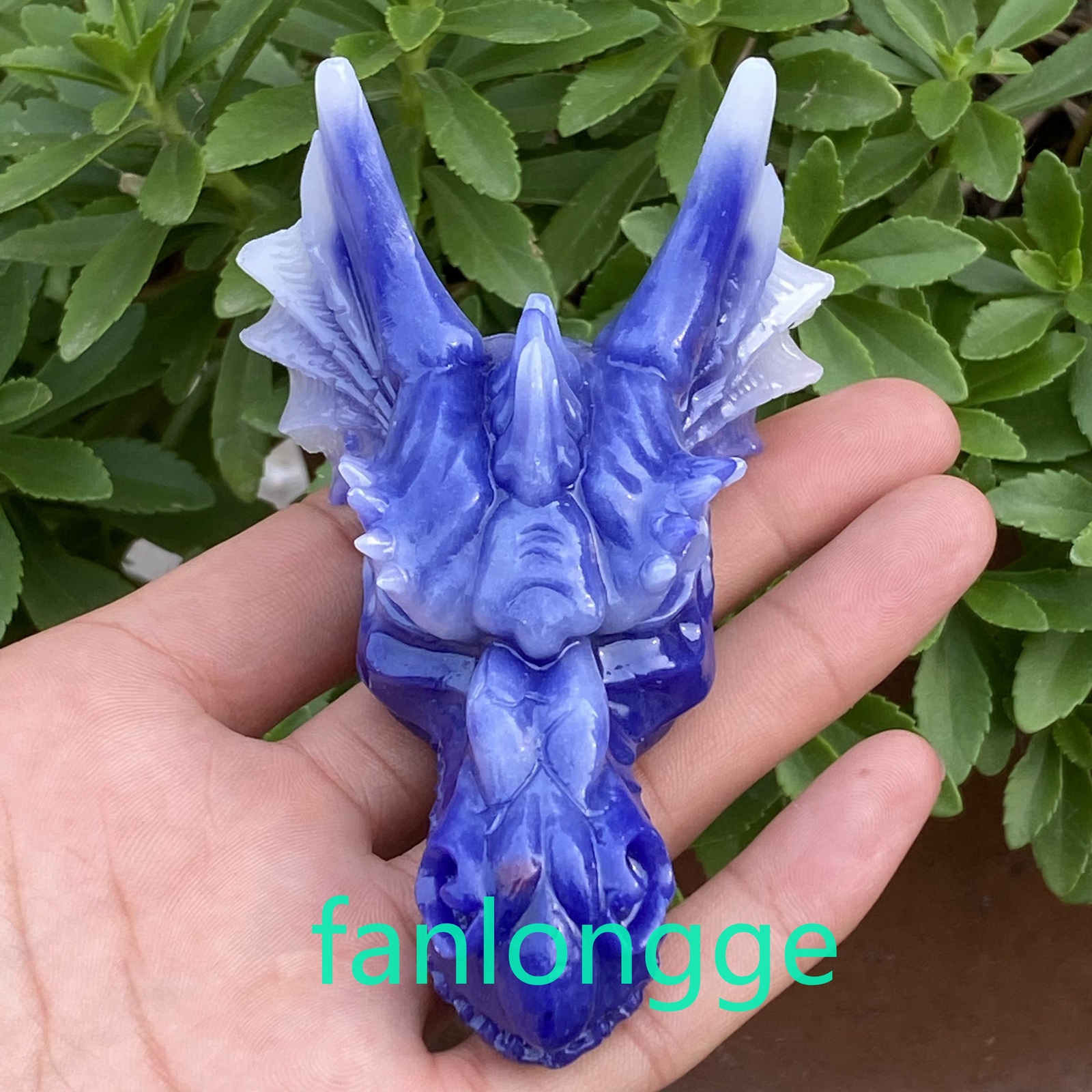 3.5″ Luminous Stone Pink Dragon skull Carved Quartz Crystal Gift Healing 1pc