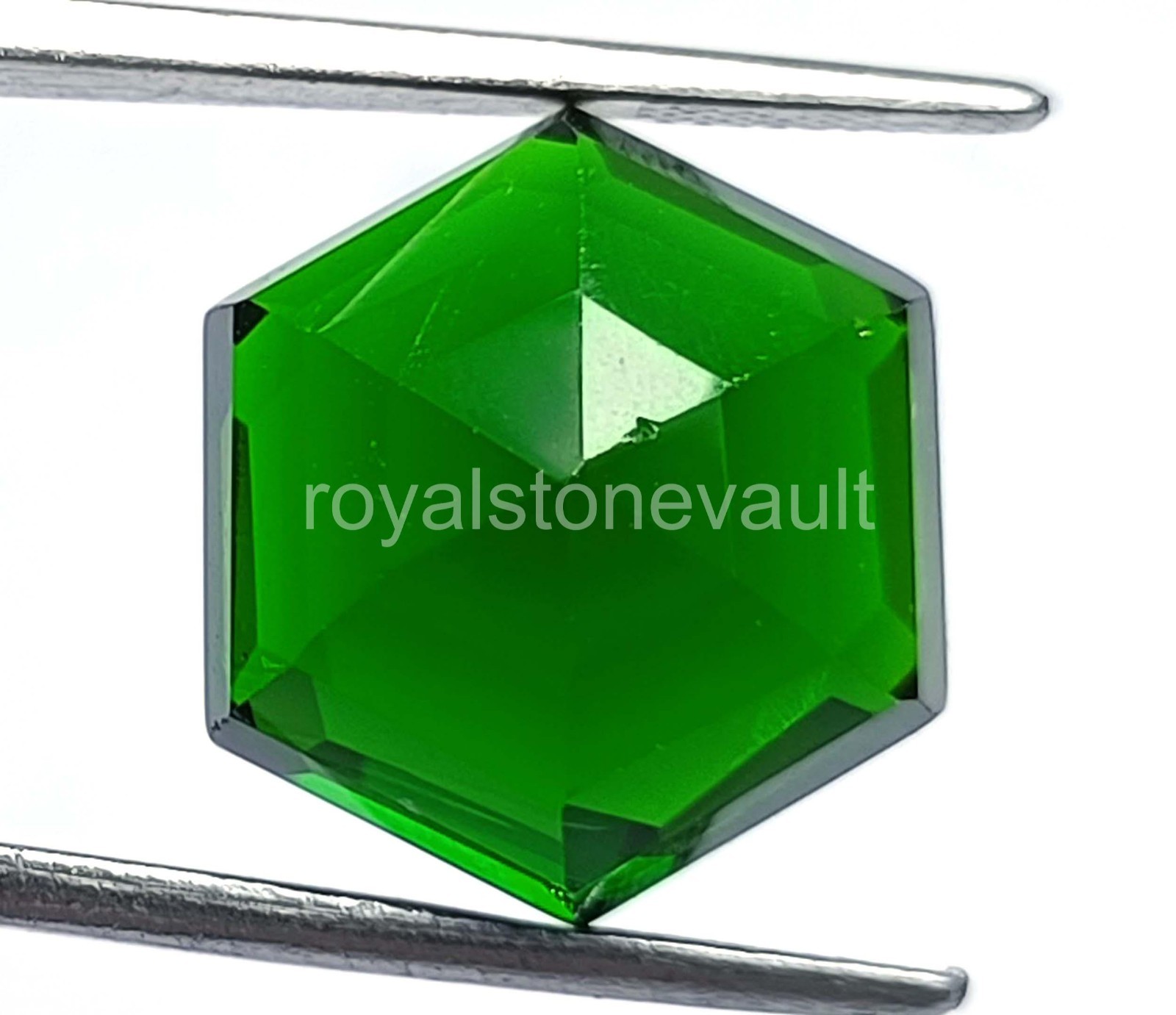 “Natural 16.50 Ct Green Emerald Hexagon Shape Loose Gemstone IGL Certified 5AOR”