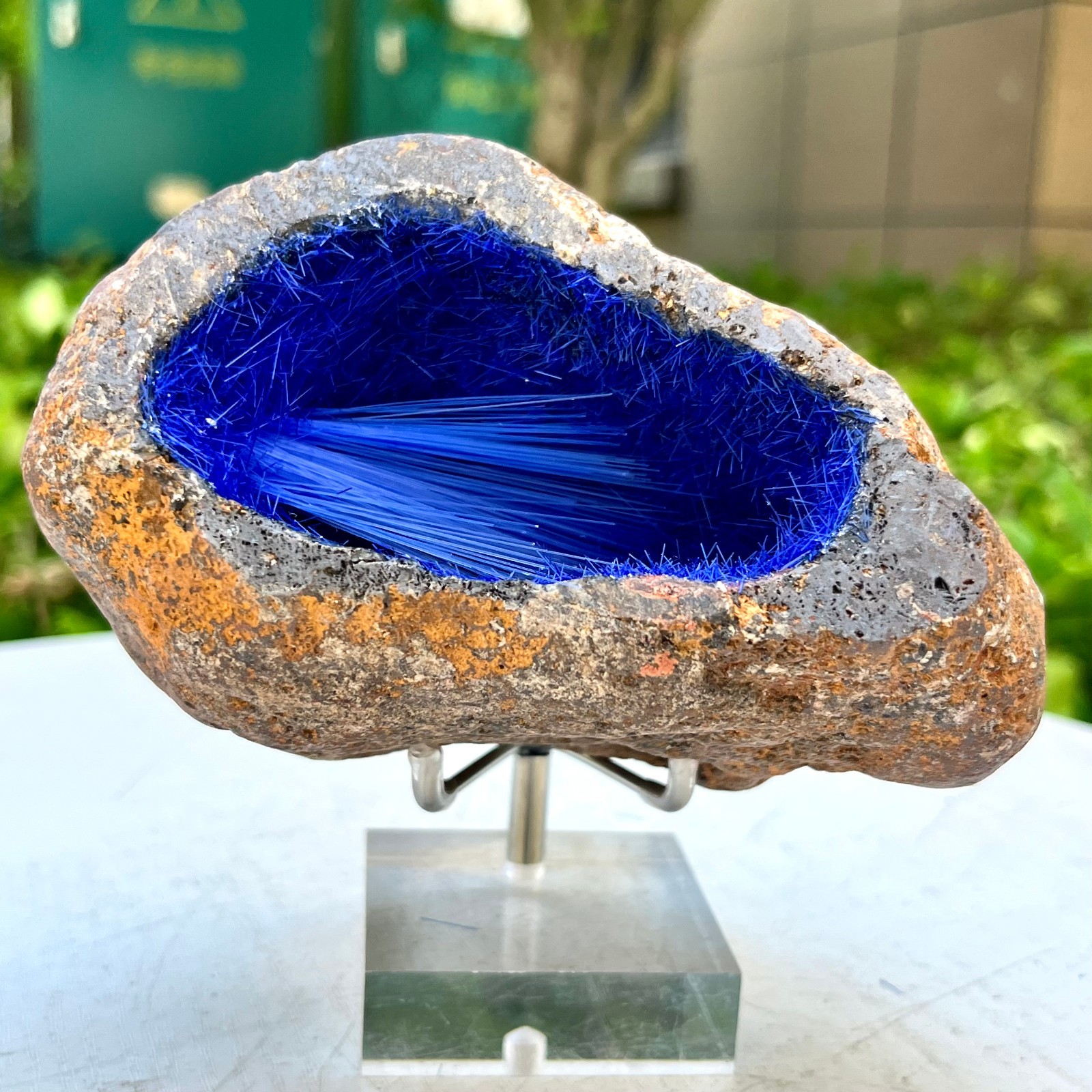 1.67LB Blue Natural Goethite Crystal Quartz Energy Ore Healing Mineral Specimen