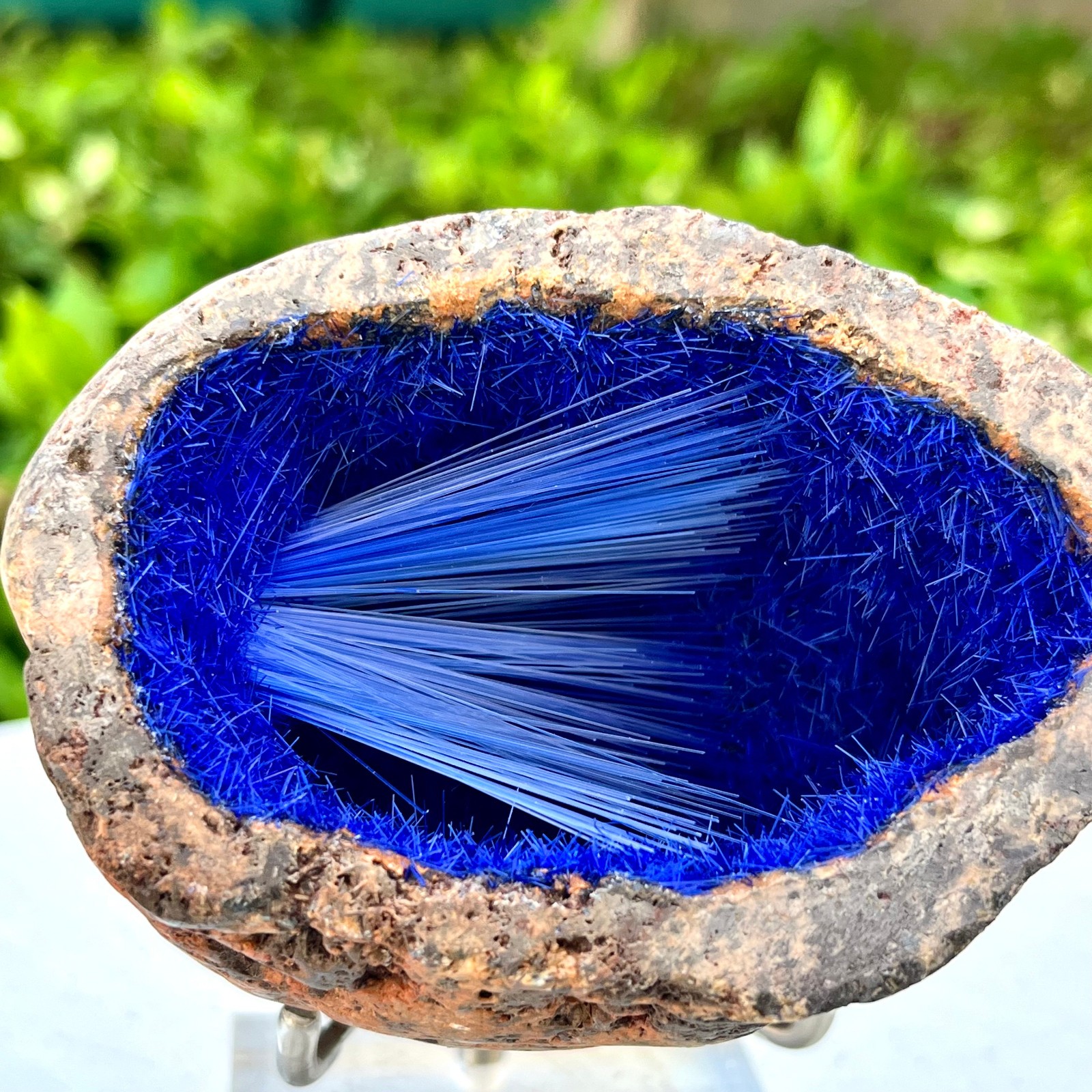 451G Blue Natural Goethite Crystal Quartz Energy Ore Healing Mineral Specimen