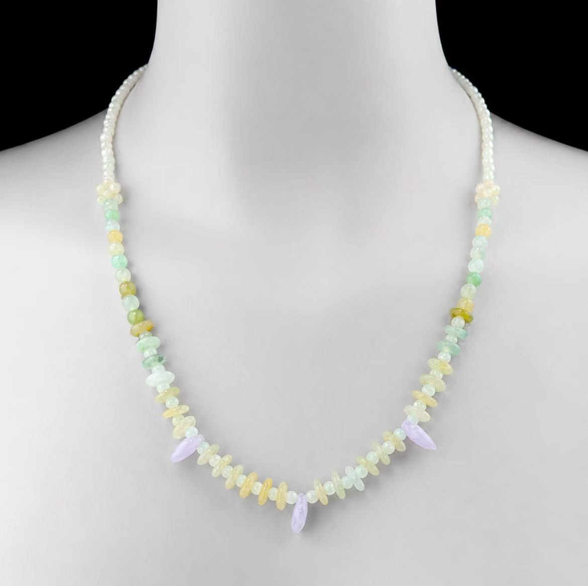One Of A Kind Handmade Grade A Burma Jadeite Necklace Luxury Collector Jewelry