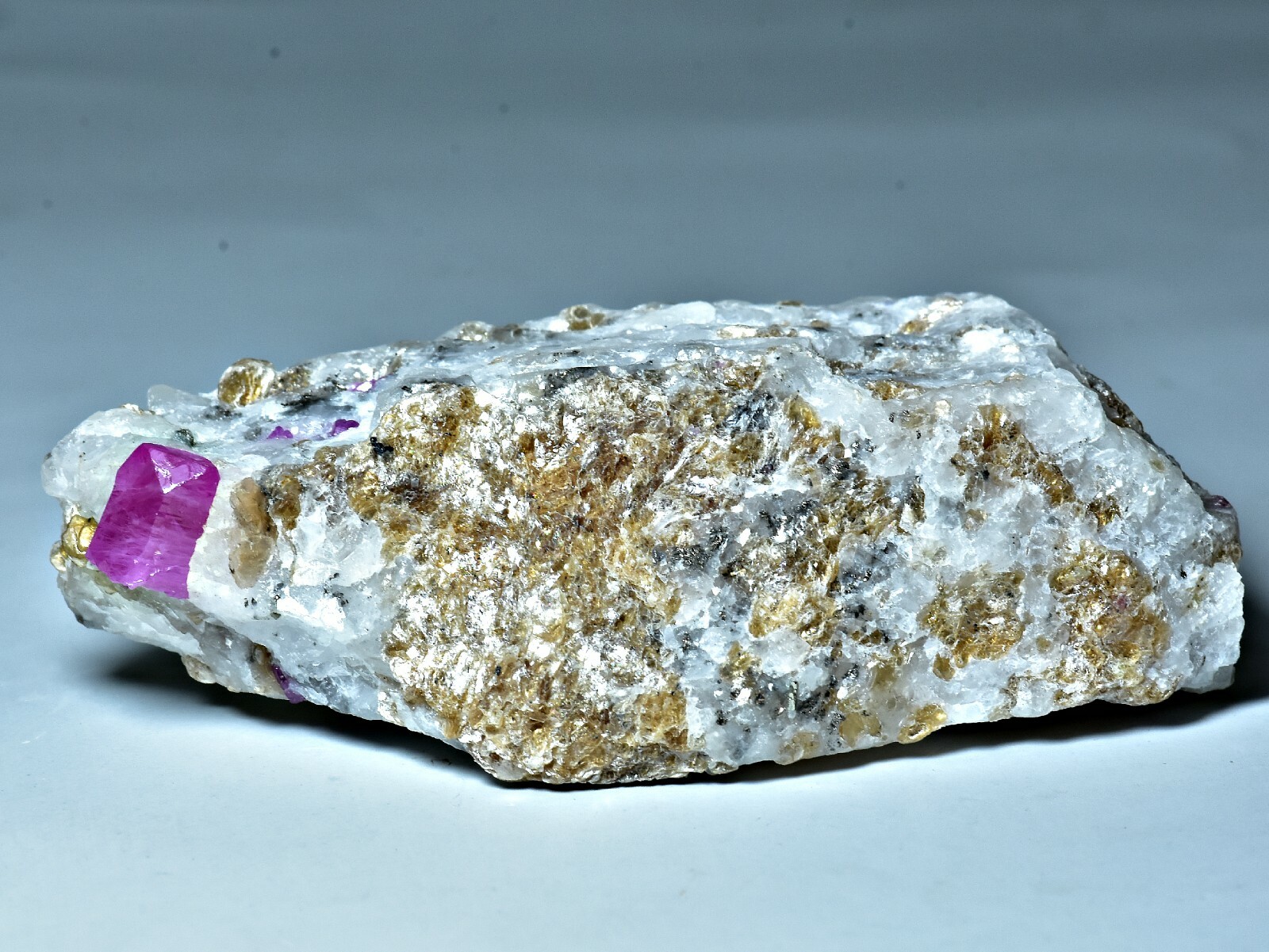 416 CT Excellent Quality Top Lustrous Ruby Crystal w/ Phlogopite Mica On Matrix