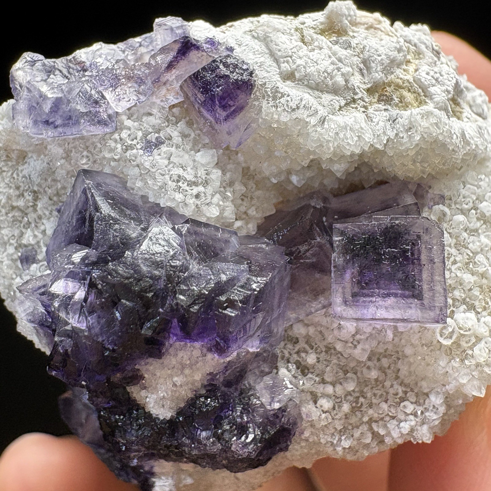 Natural Phantom Fluorite Recursive Growth Geometric Raw Mineral Specimen Crystal
