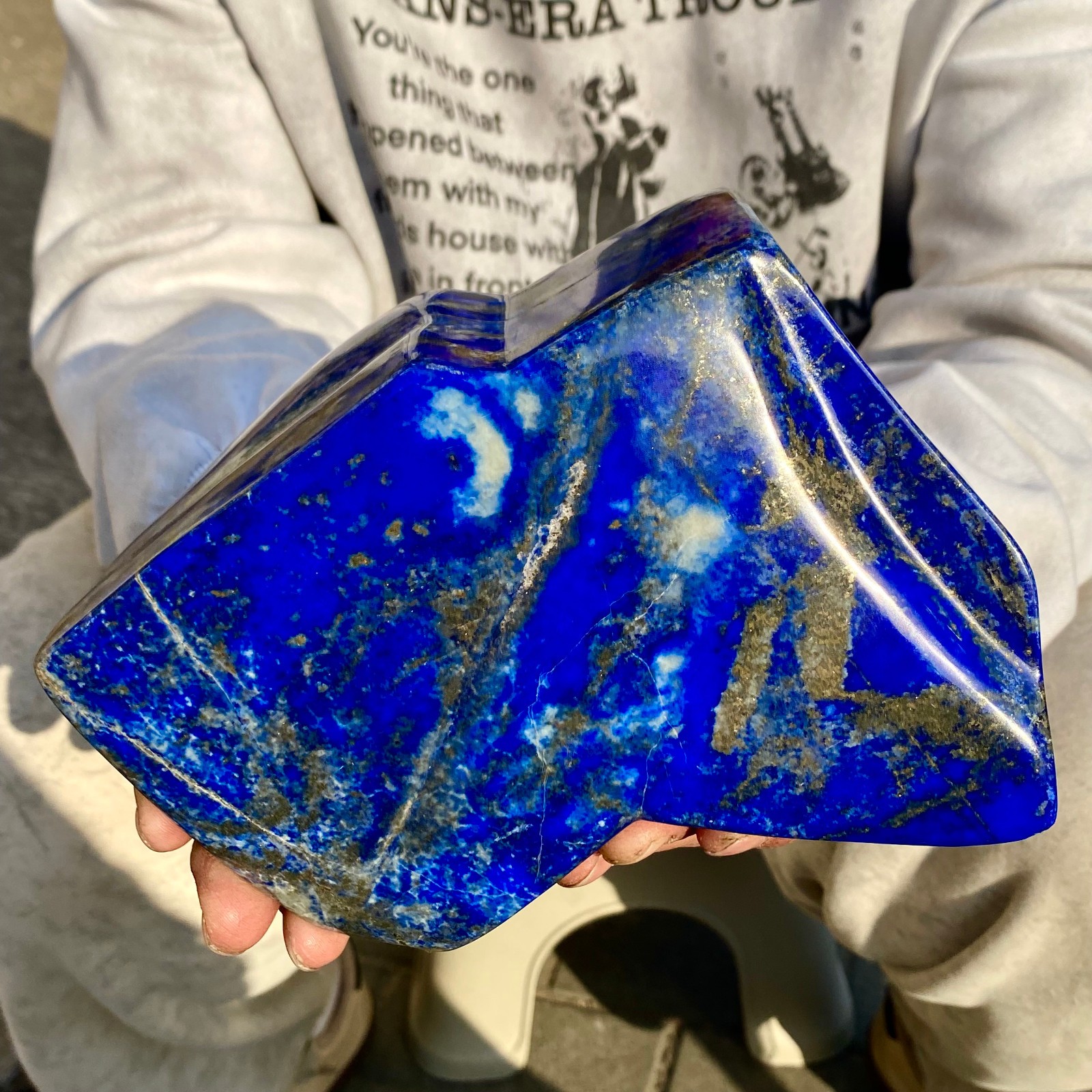 5.3LB LapisLazuli Freeform Polished Rough Tumble Healing Crystal Specimen Stone