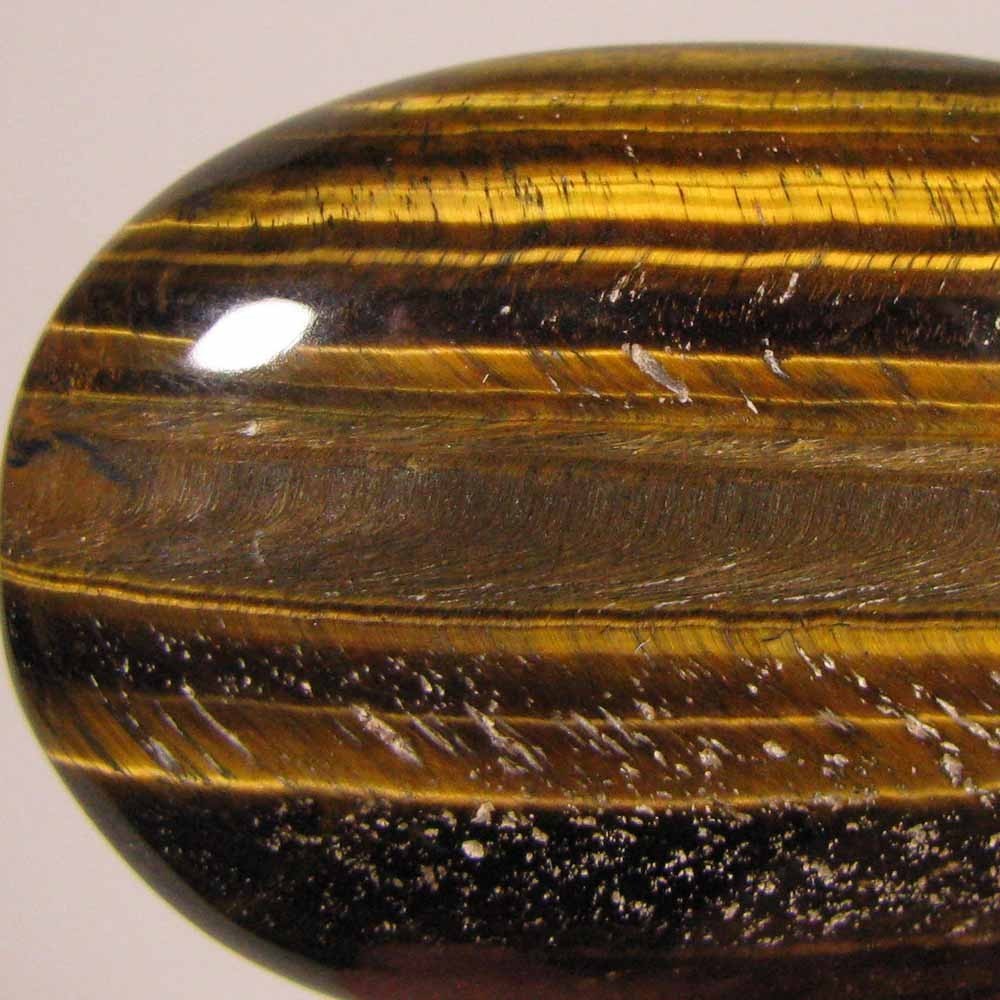 2.3″ TIGER EYE Gemstone Polished Palm Stone – South Africa