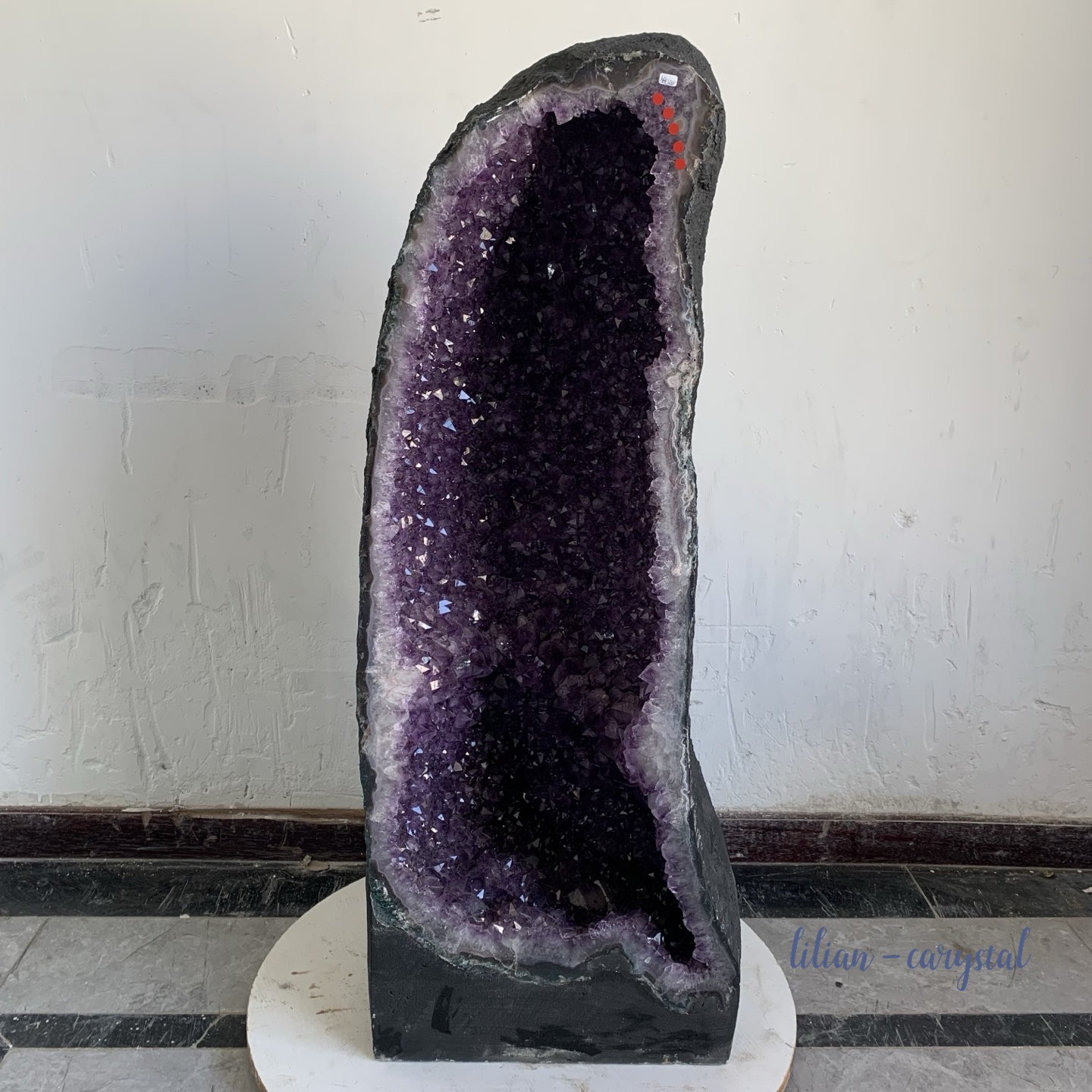 308LB Natural Amethyst Cathedral English Cluster Crystal Specimen Healing