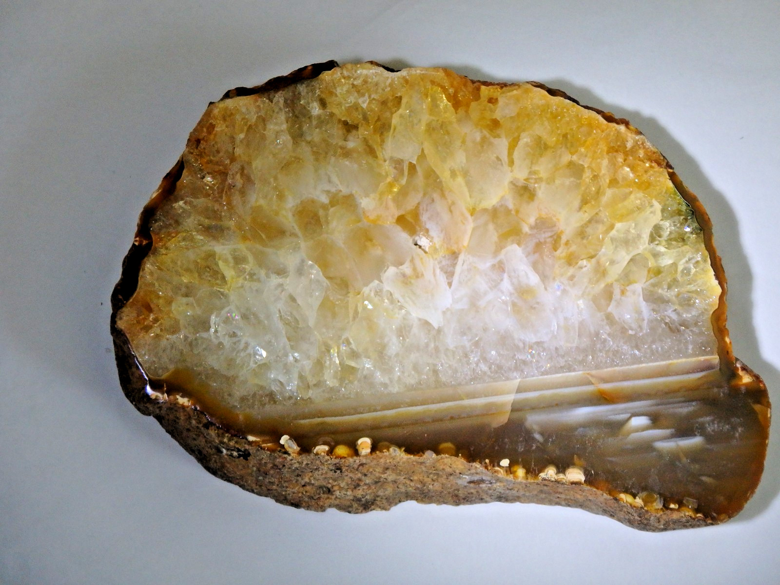 Crystal Stunning Quartz Slice 1 lb. 2 ounces 3/4″ thick Brazil Polished