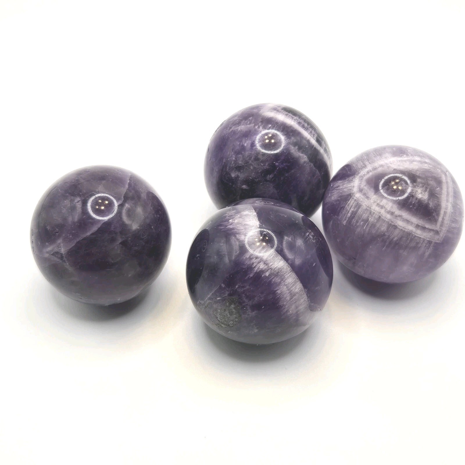 Natural Dream Amethyst Quartz Crystal Sphere Ball Healing 1 1/4 Inch