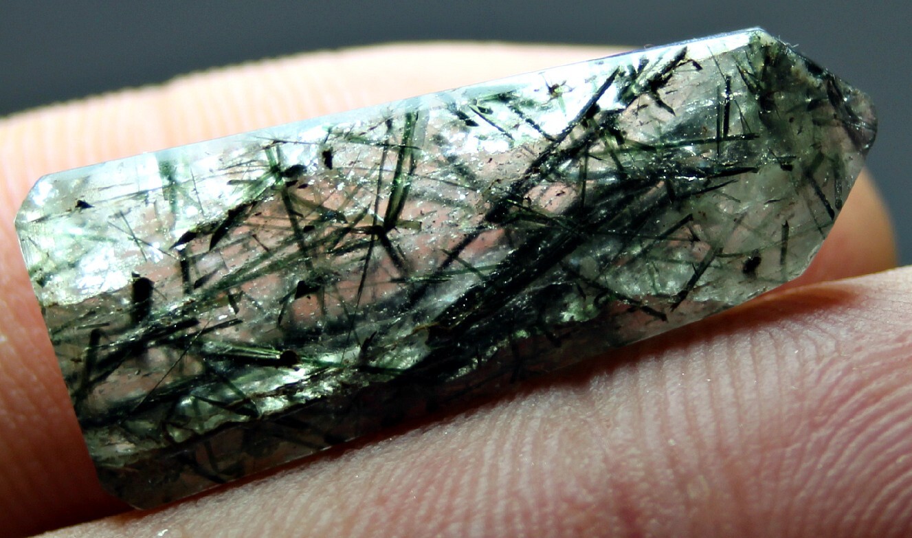 16.0 CT Rare Tourmaline or Rutile in Quartz Facet Grade Crystal Baluchistan