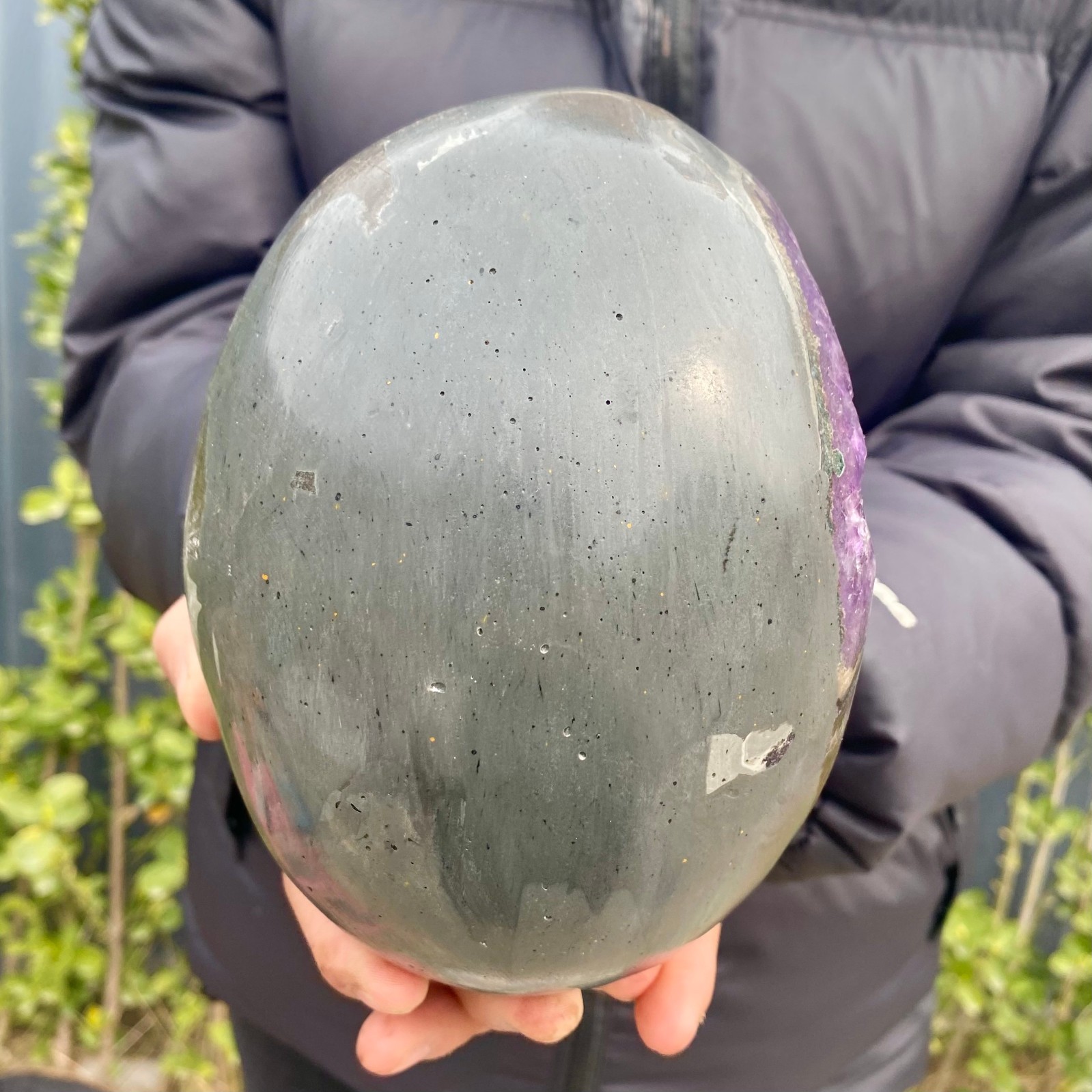 5LB Natural amethyst Dinosaur egg Quartz Crystal specimen healing