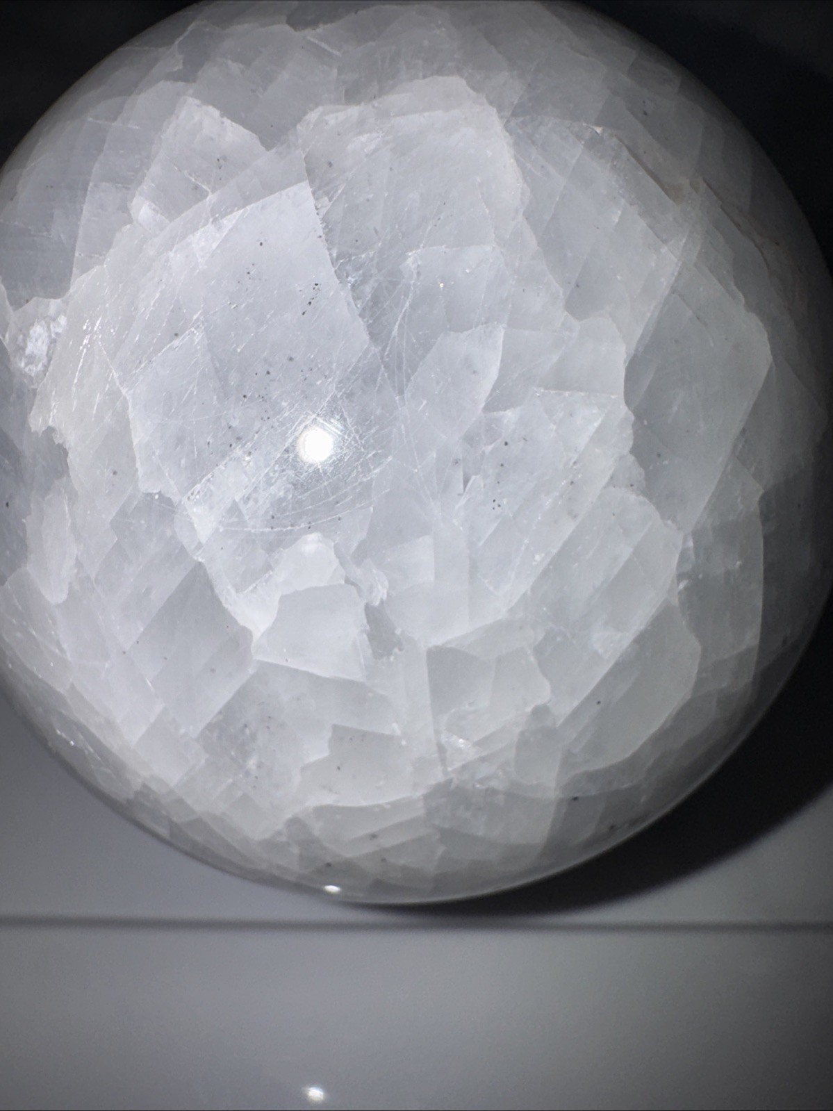 Blue Celestite Sphere. 11.5 In Round.