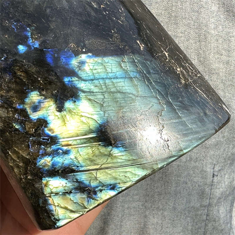 1.48kg Natural Labradorite Quartz Crystal Spectrolite Mineral Reiki healing
