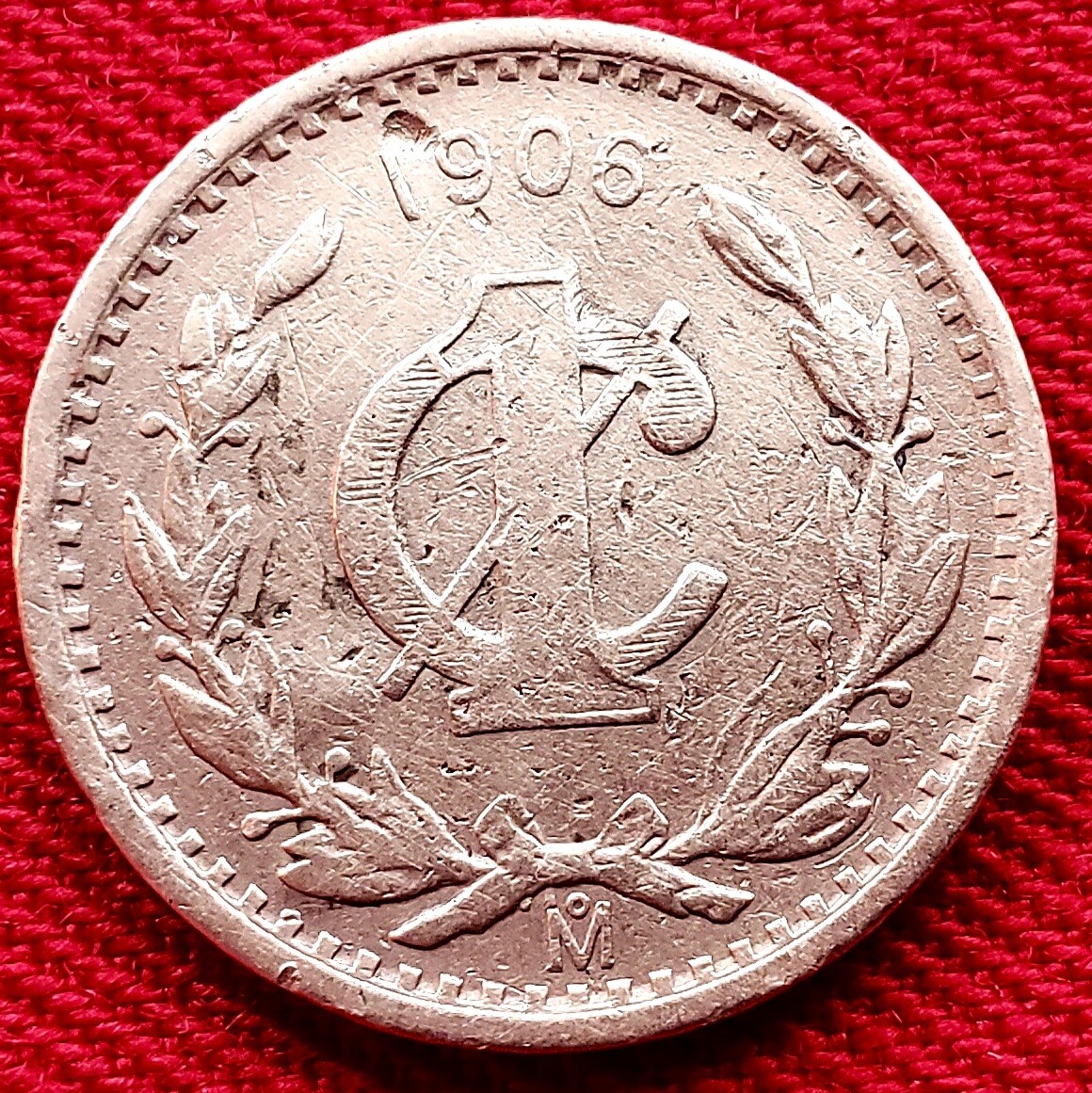 1906 Mexico ESTADOS UNIDOS MEXICANOS Centavo Coin, Bronze, KM# 415
